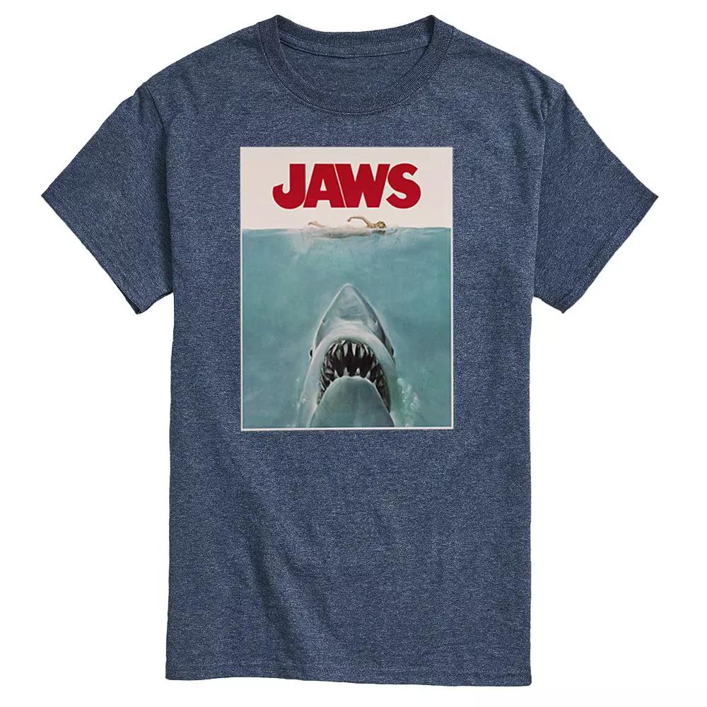 Big & Tall Jaws Terrifying Poster Tee, Men's,  Product Image