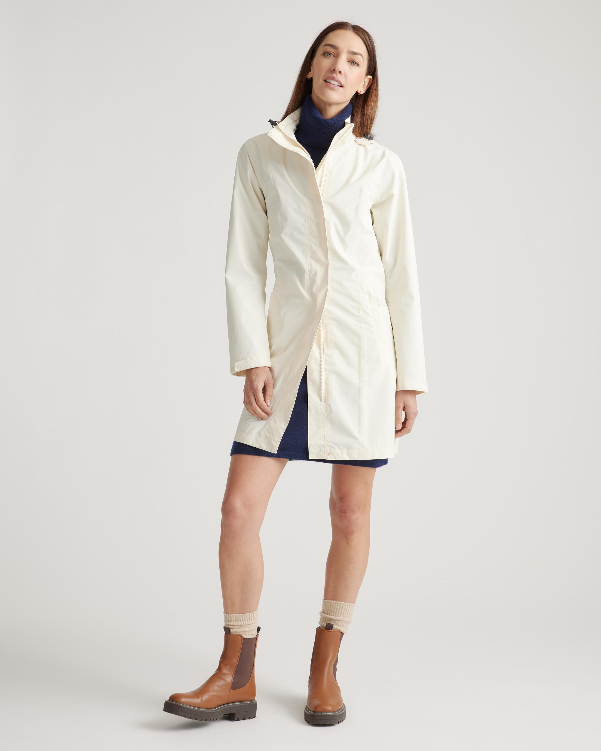 Quince | Women's Weatherproof Long Rain Shell Jacket Polyester/Recycled Polyester Blend Product Image