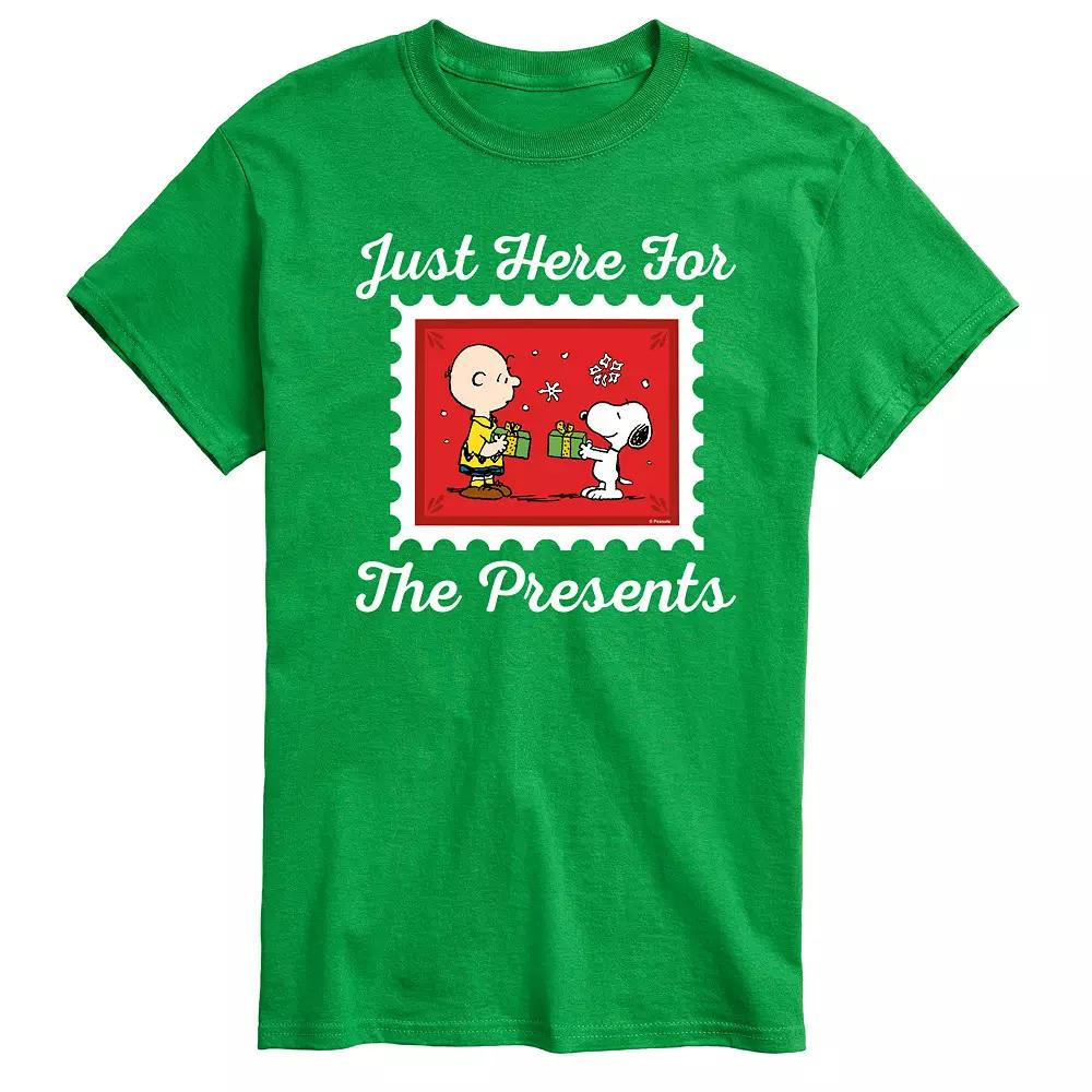 Men's Peanuts Just Here For The Presents Graphic Tee,  Product Image