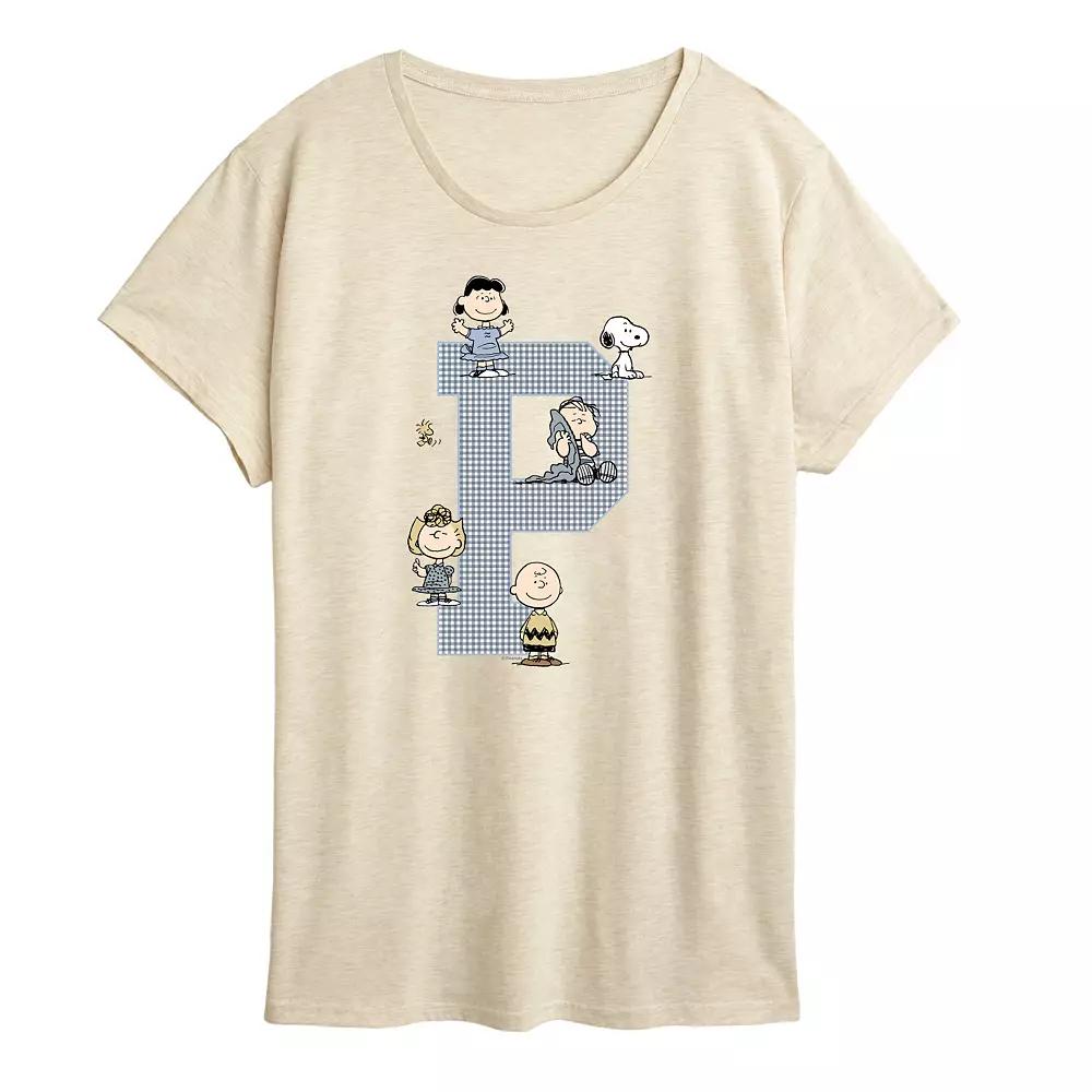 Women's Peanuts Collegiate Letterman Graphic Tee,  Product Image