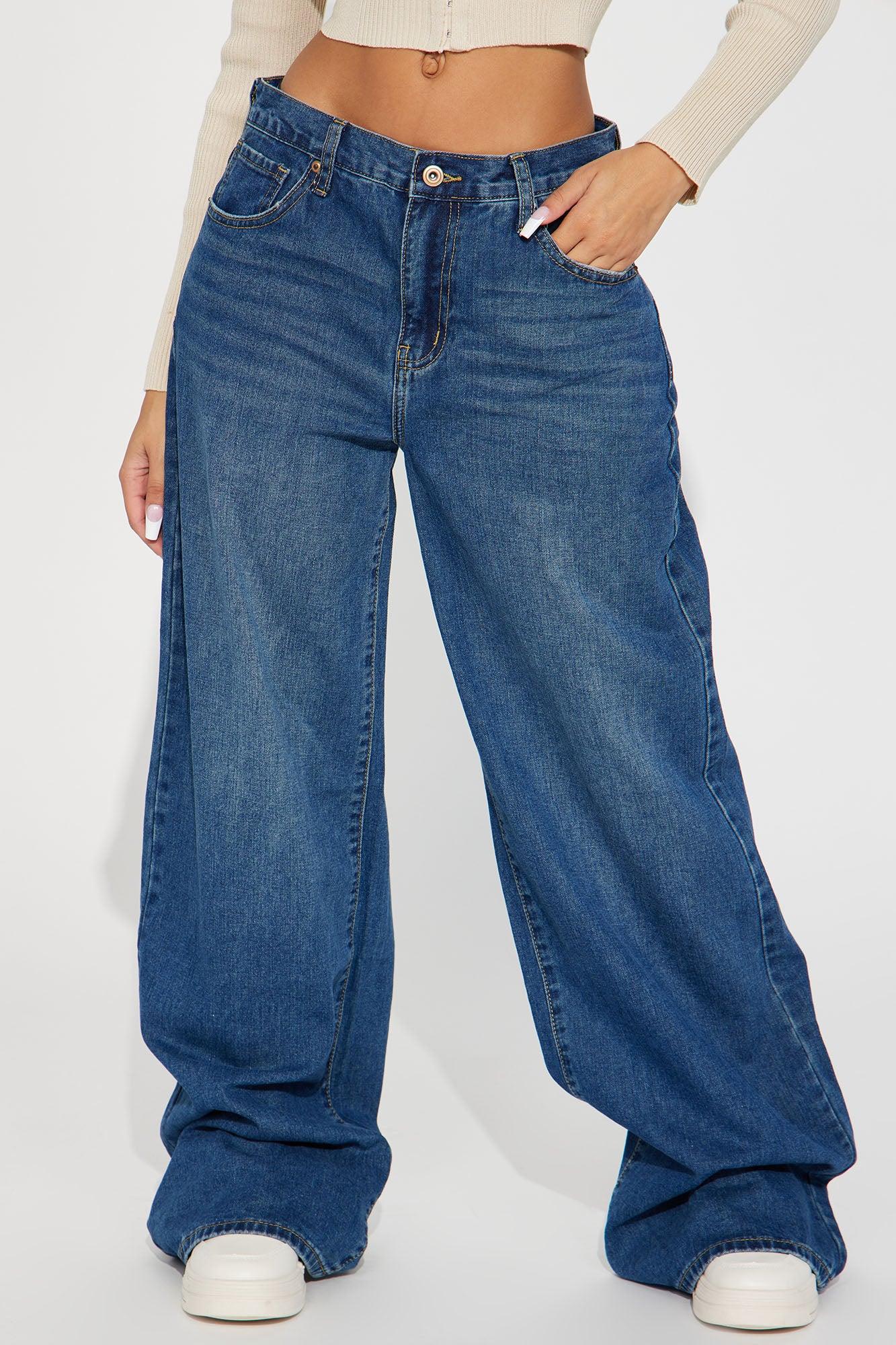 Chelsea Drop Waist Baggy Jeans - Medium Wash Product Image