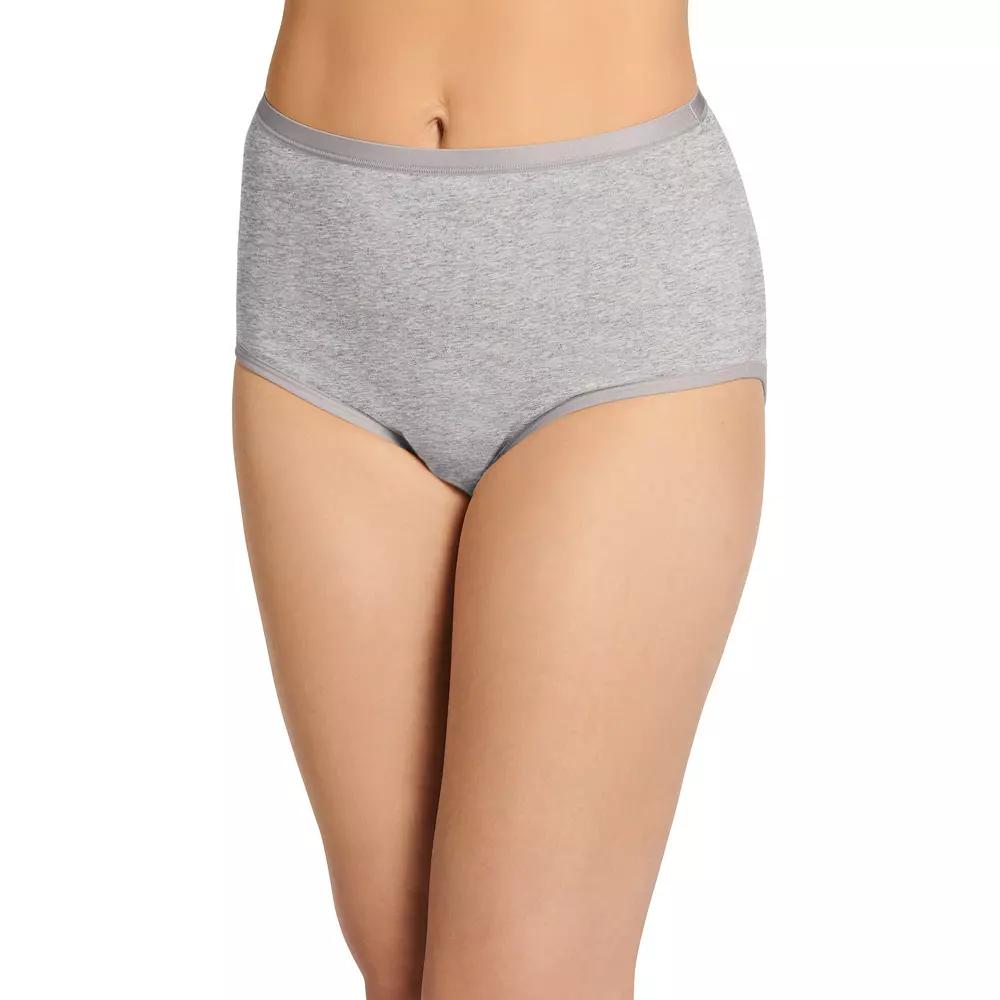 Women's Jockey® Worry Free Moderate Absorbency Brief Panty 2580, Size: Large, Gray Grey Product Image