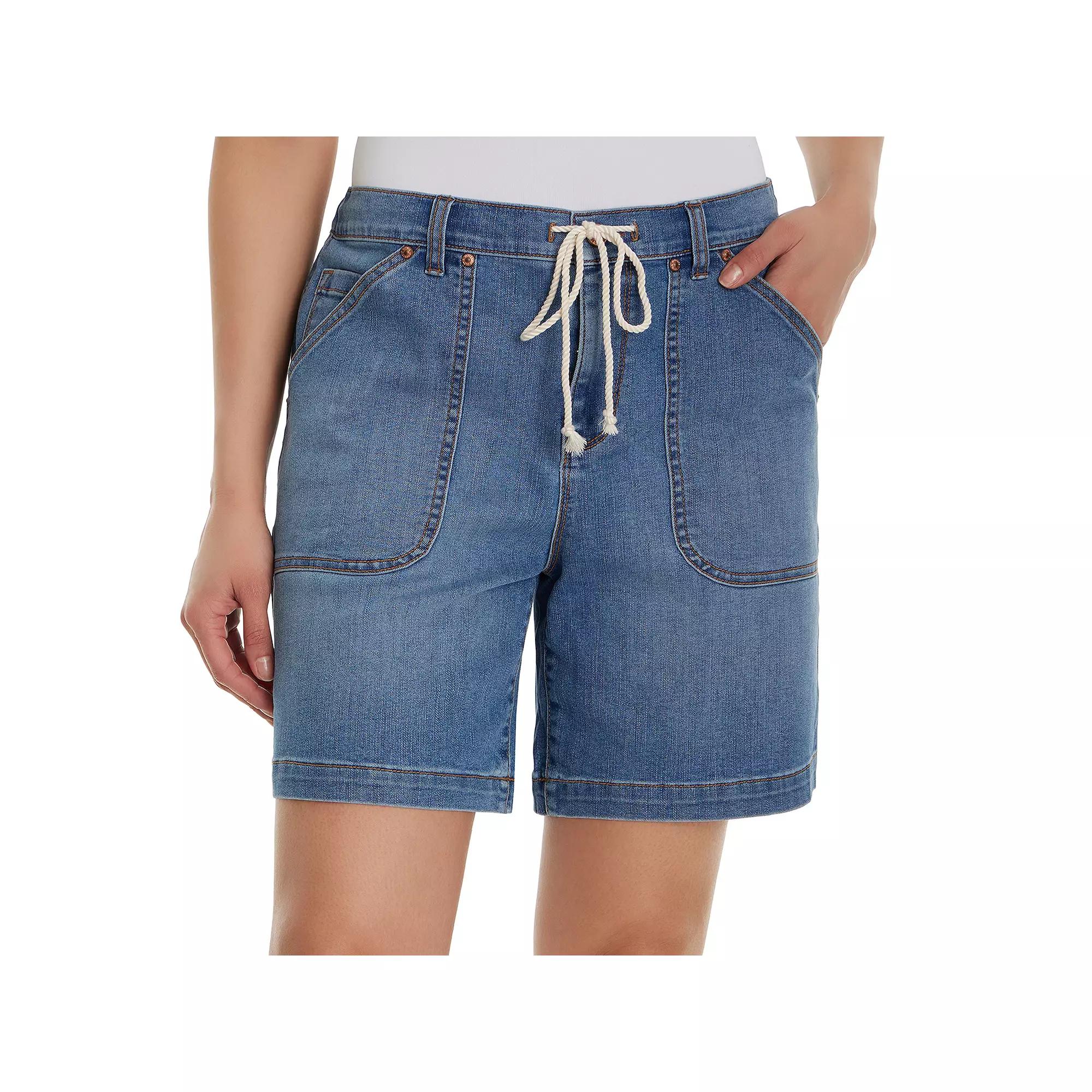 Petite Gloria Vanderbilt Utility Shorts, Women's,  Product Image