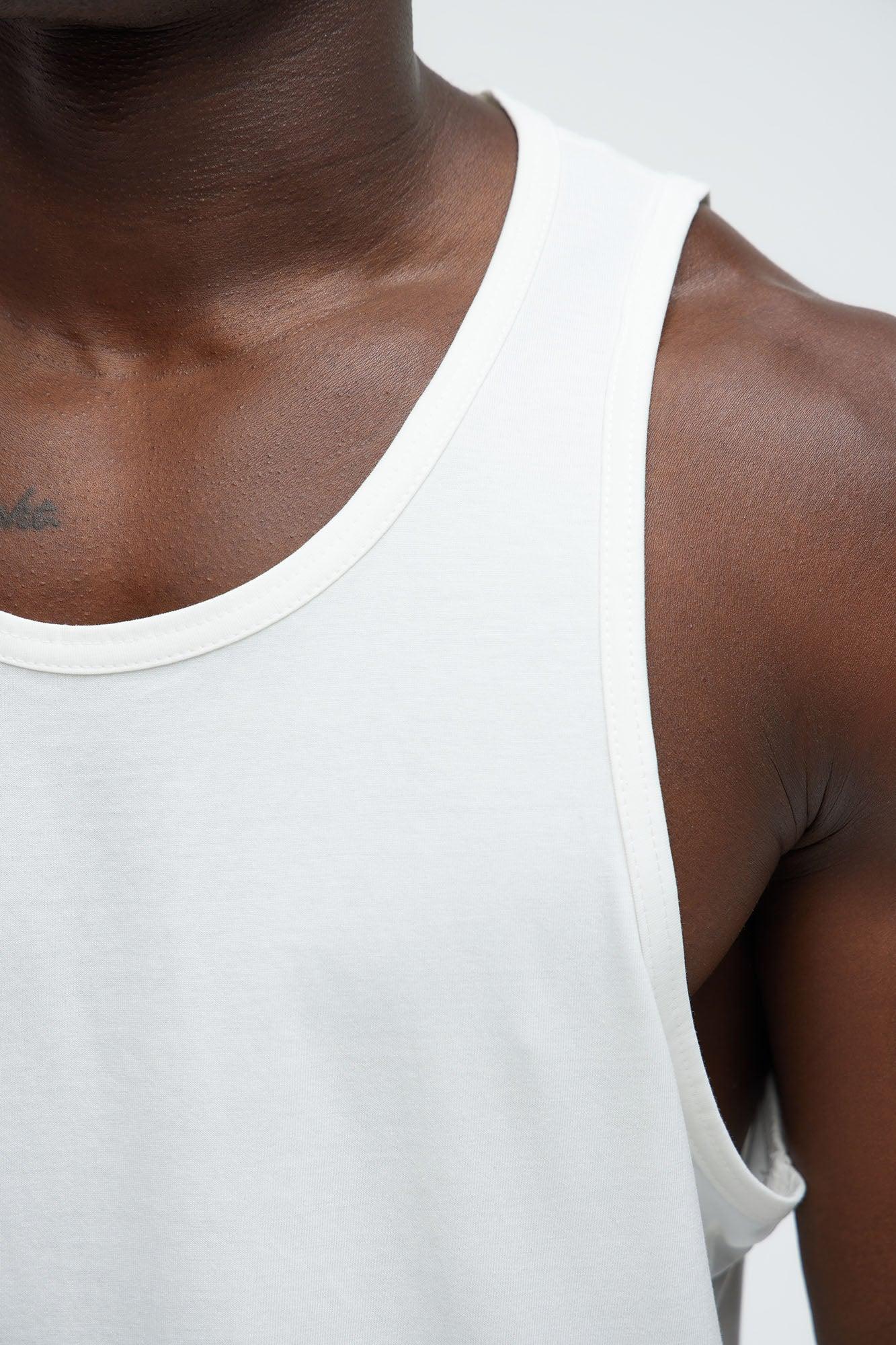 Essential Scallop Tank Top - White Product Image