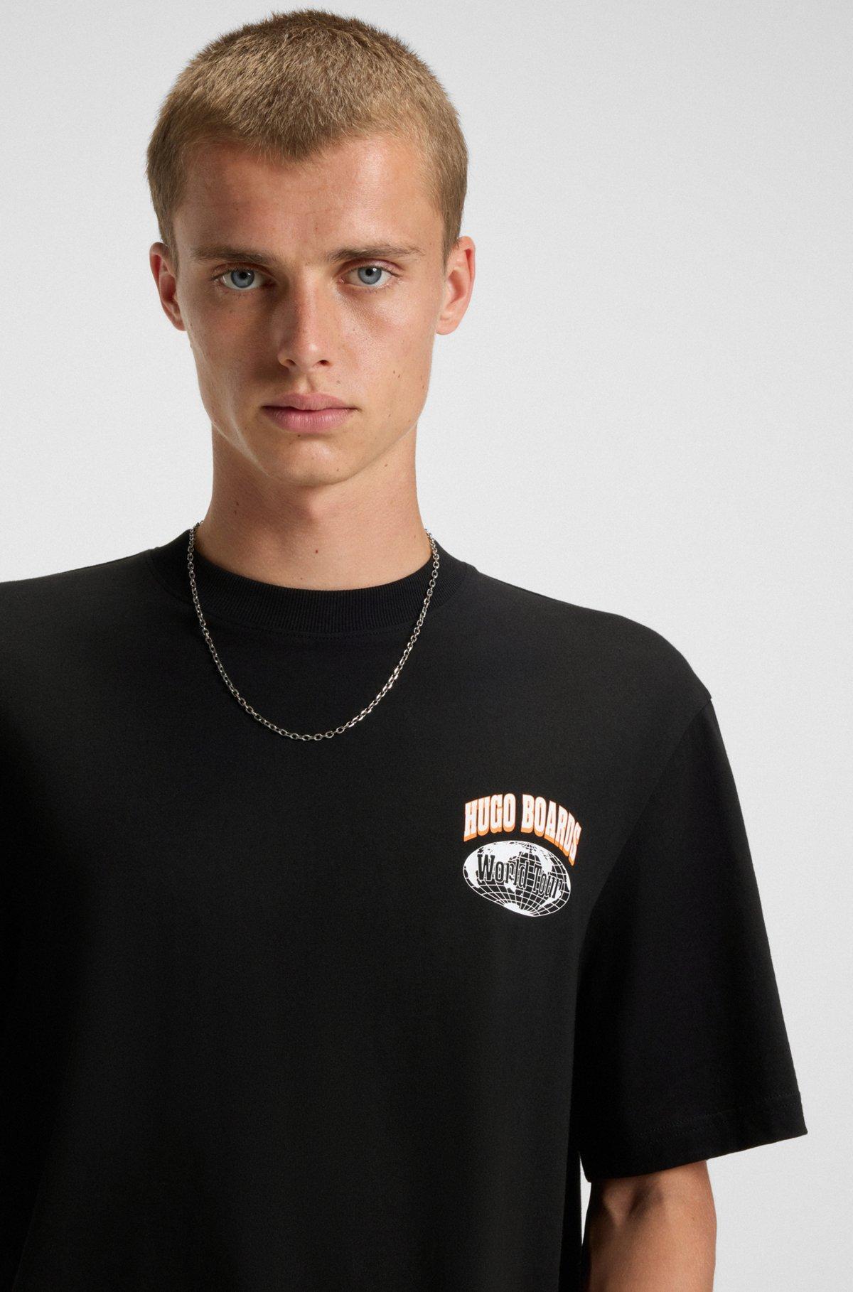 Cotton jersey T-shirt with mixed-print logo Product Image