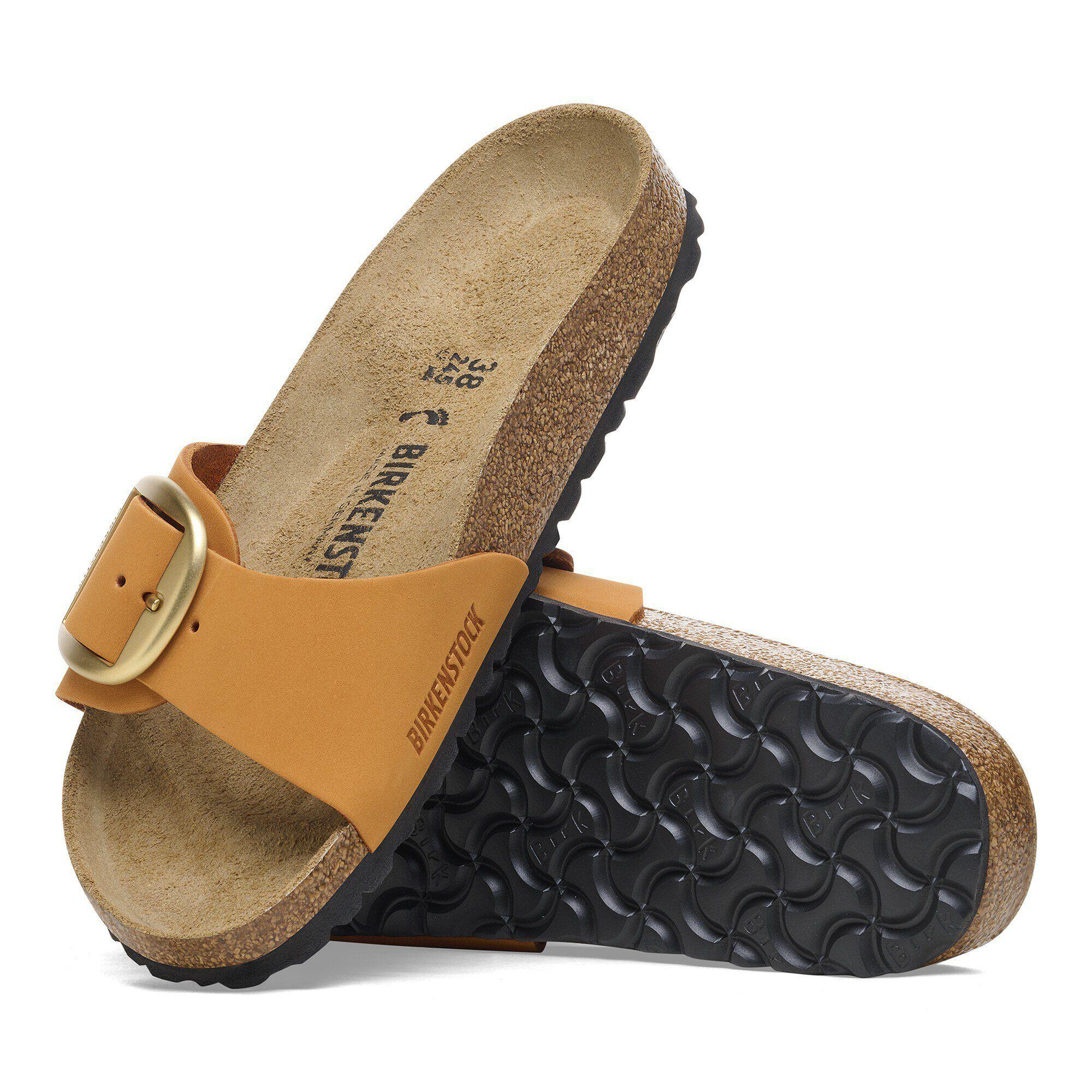 Madrid Big Buckle Nubuck Leather Ecru Product Image