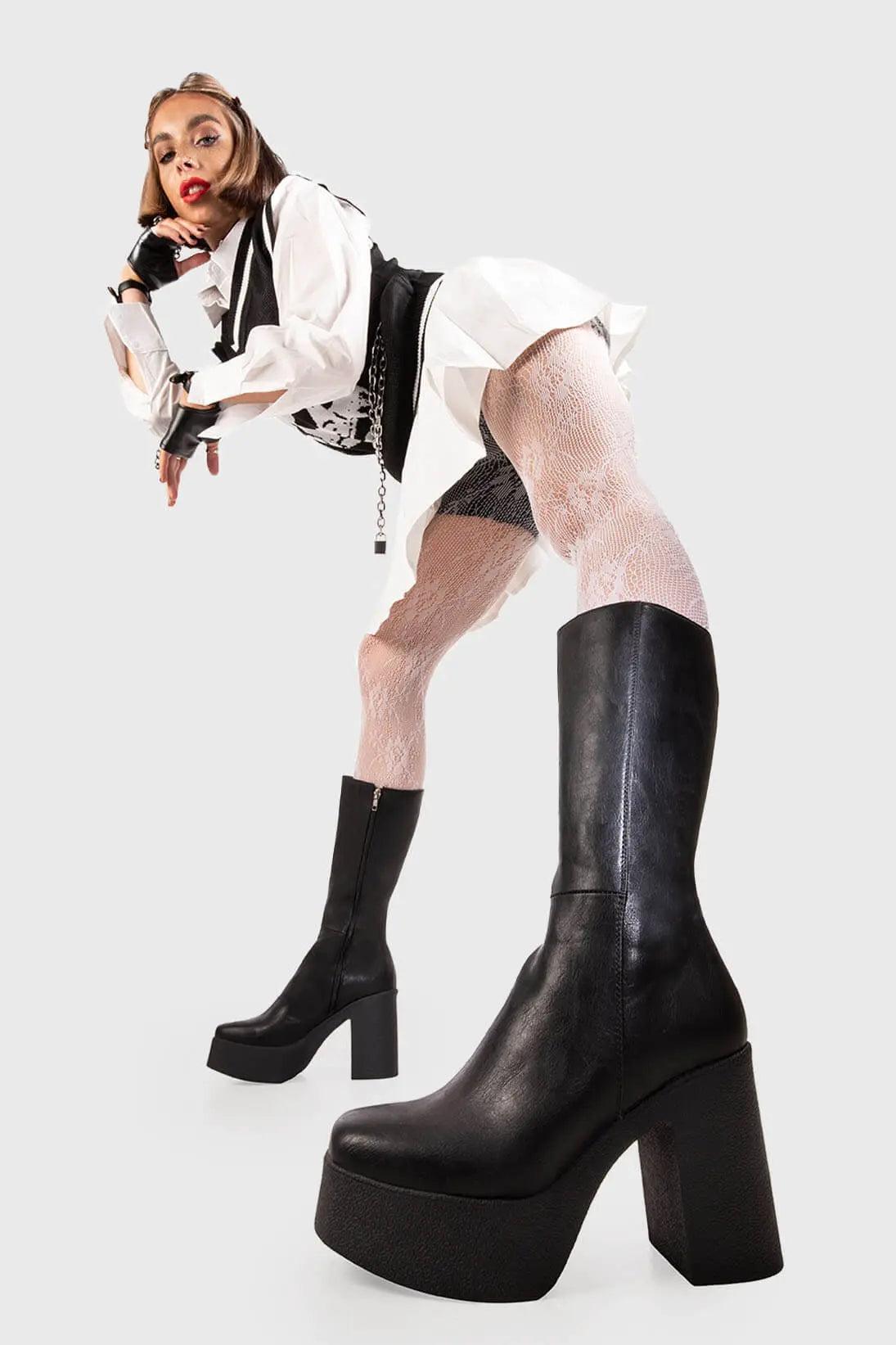 Holler Back Platform Calf Boots Product Image