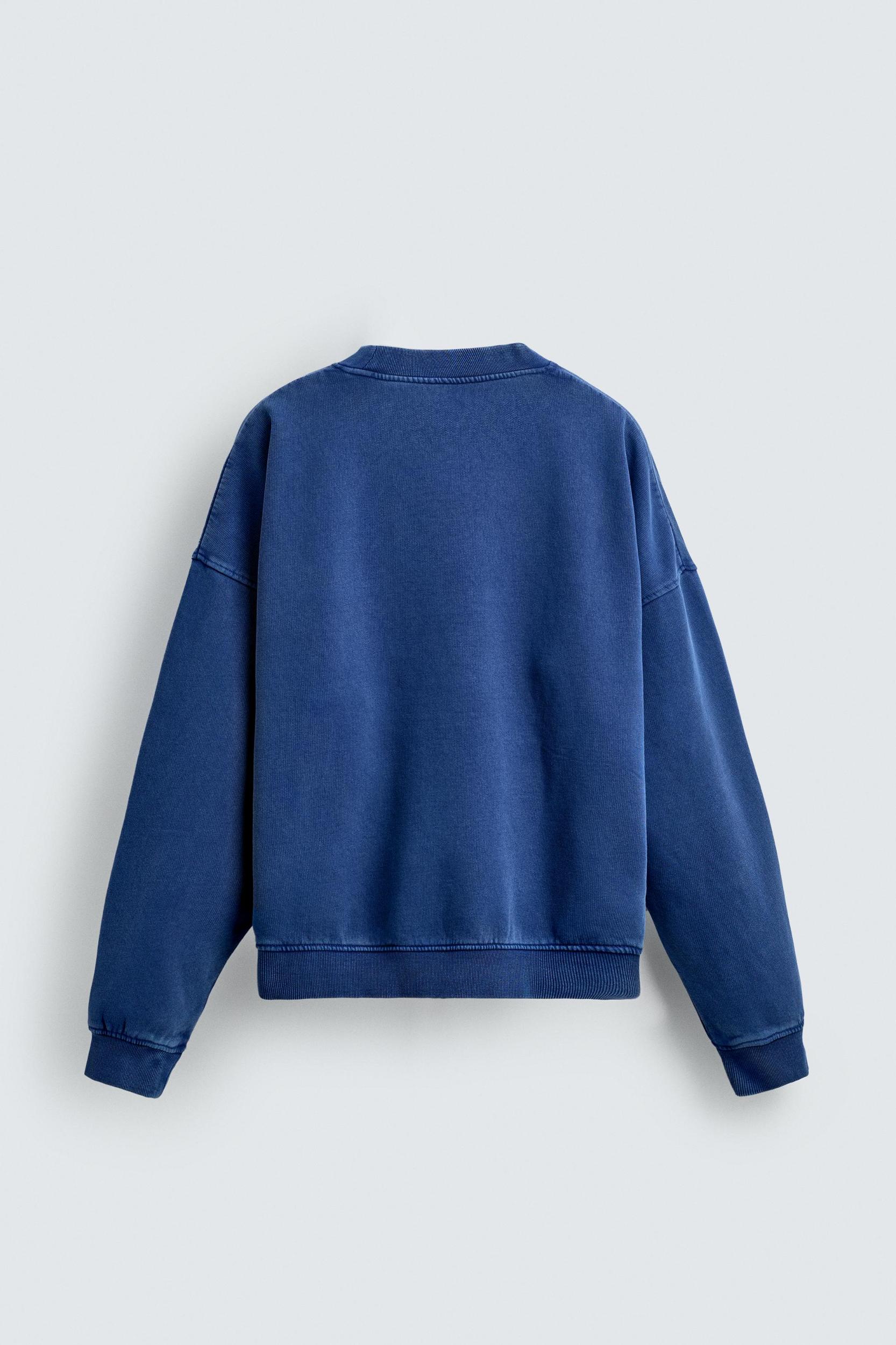 BOXY FIT PRINTED TEXT SWEATSHIRT Product Image