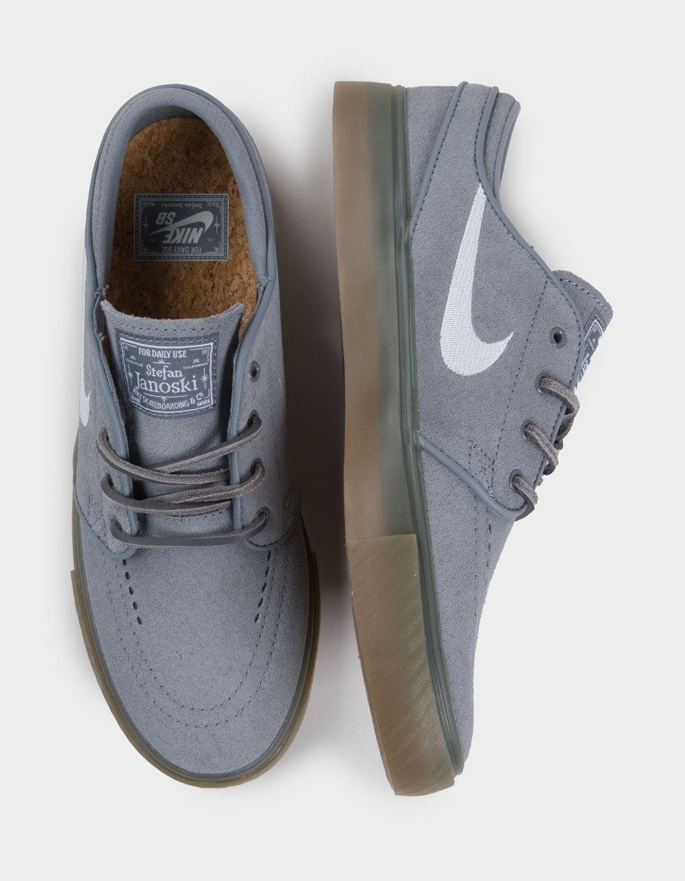 NIKE SB Zoom Janoski OG+ Skate Shoes - GRAY/WHITE Product Image