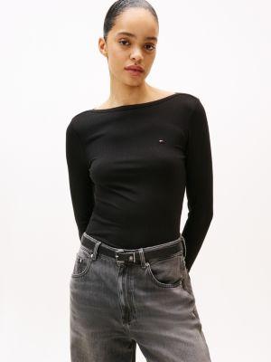 Ribbed Boatneck Top Product Image