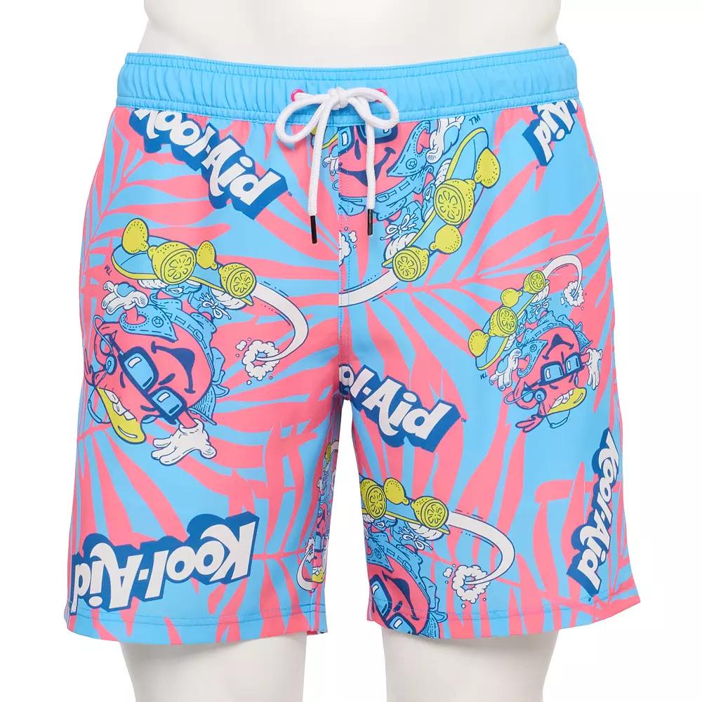 Men's Licensed 7" Swim Trunks, Size: Small, Turquoise Product Image