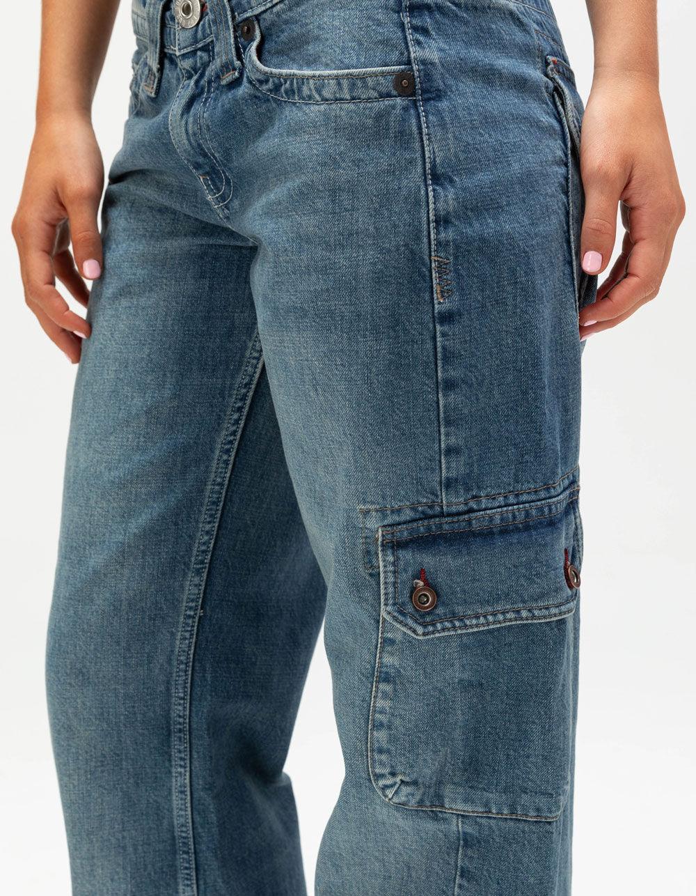 BDG Urban Outfitters Kayla Womens Mid Rise Cargo Jeans - VINTAGE MED Product Image