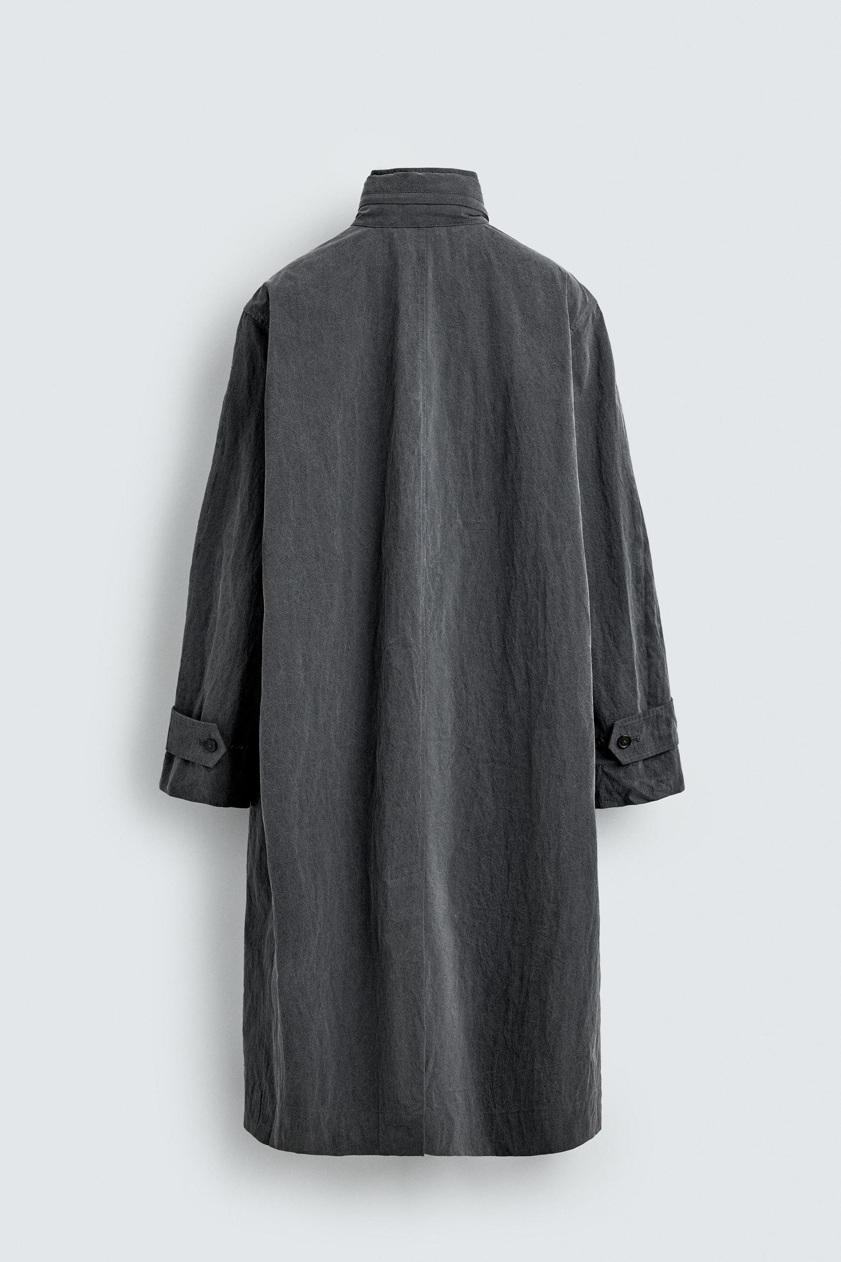 AARON LEVINE X ZARA LIGHTWEIGHT WASHED EFFECT TRENCH COAT Product Image