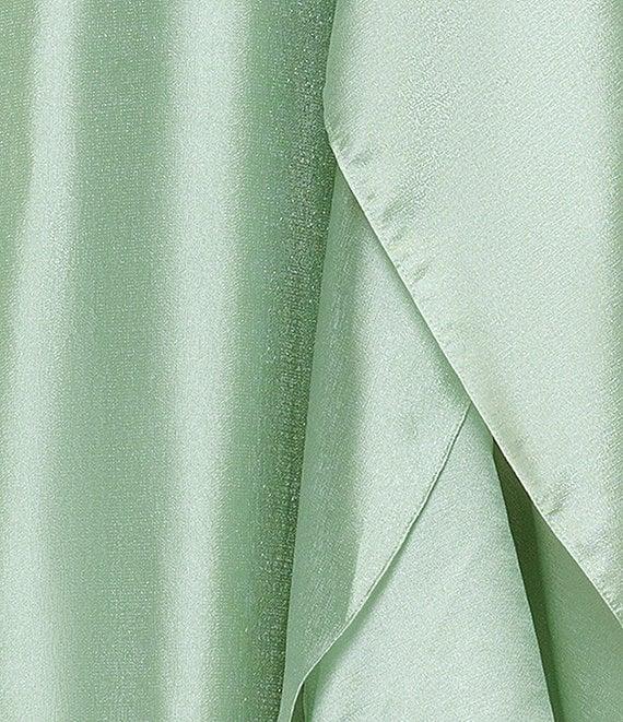 Xscape One Shoulder Cascading Side Ruffle Organza A-Line Maxi Dress Product Image