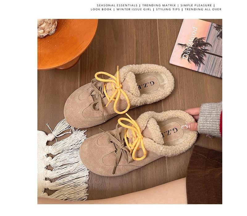 Lace-Up Fleece-Lined Mules Product Image
