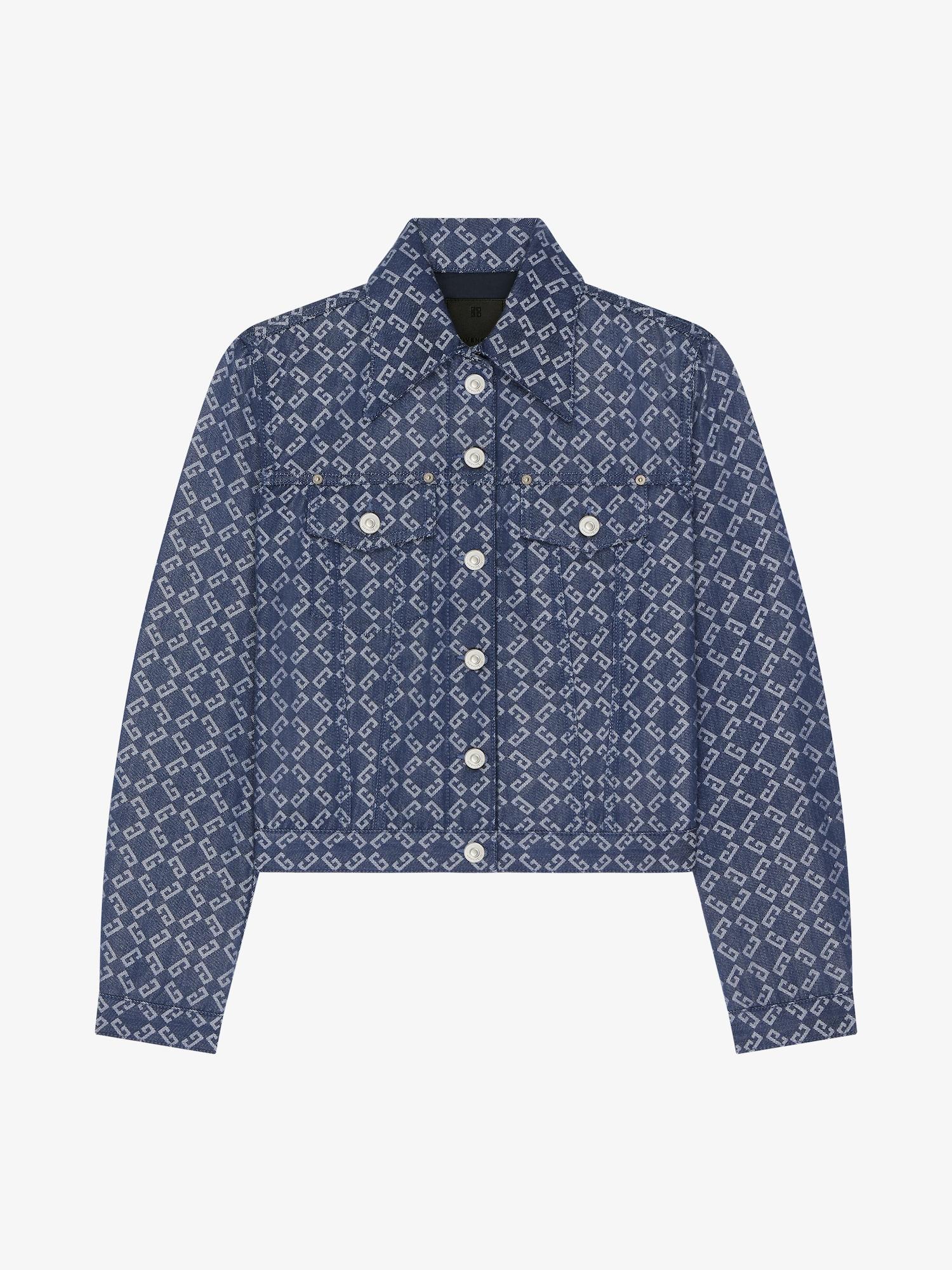 Slim fit mini shorts in monogram 72 denim Product Image