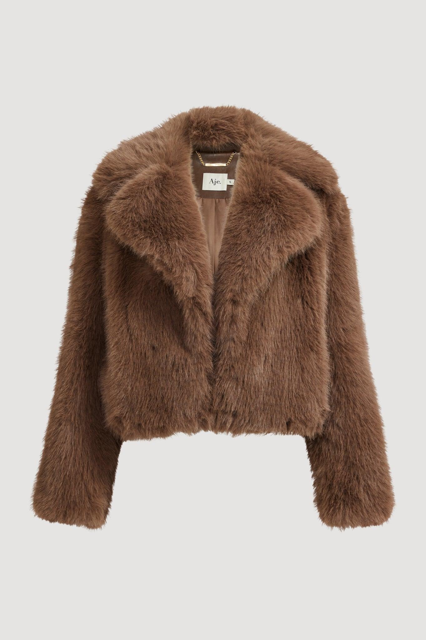 Reese Cropped Jacket-DARK CHOCOLATE / S Product Image