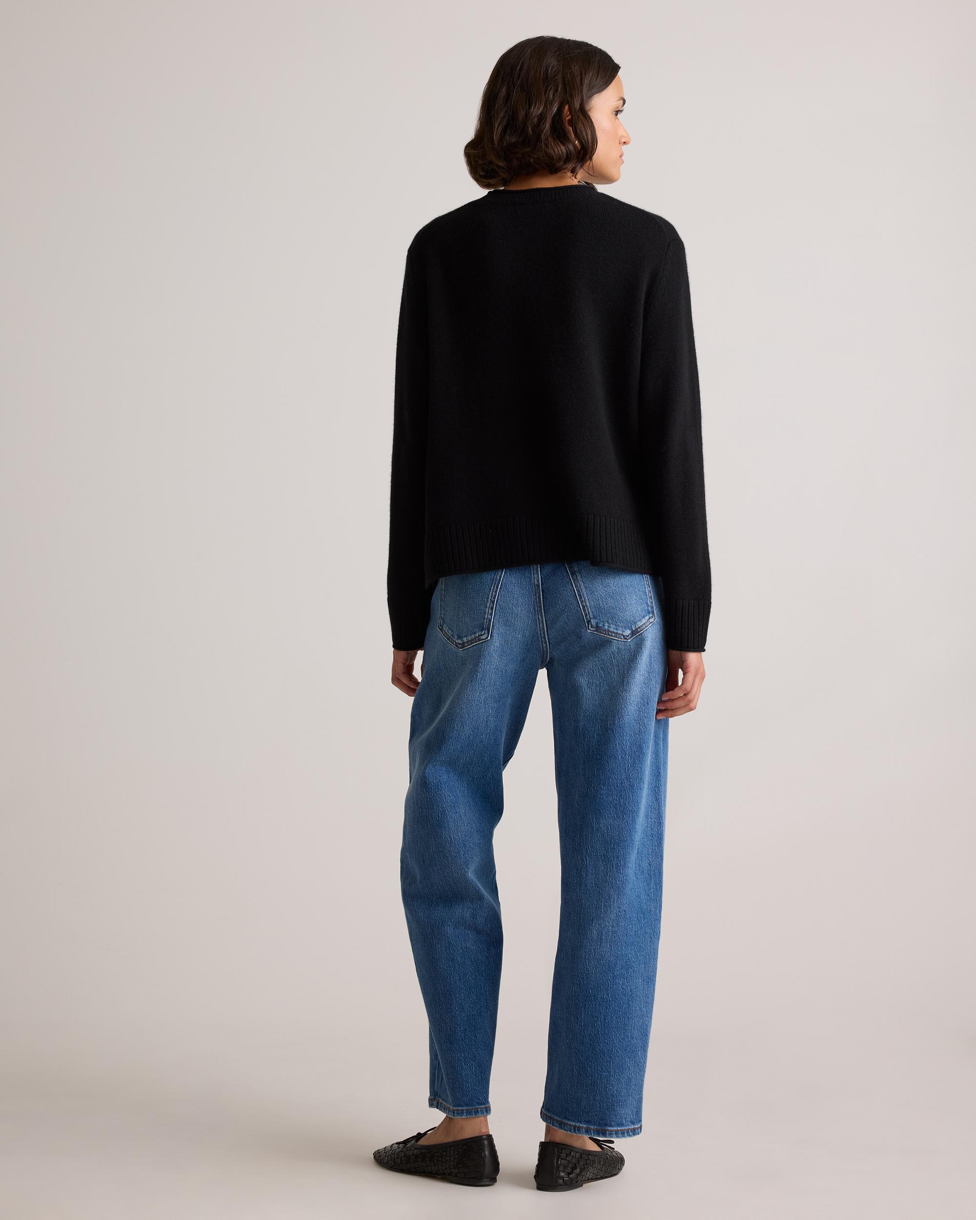 Quince | Women's Mongolian Cashmere Boxy Crewneck Sweater Product Image