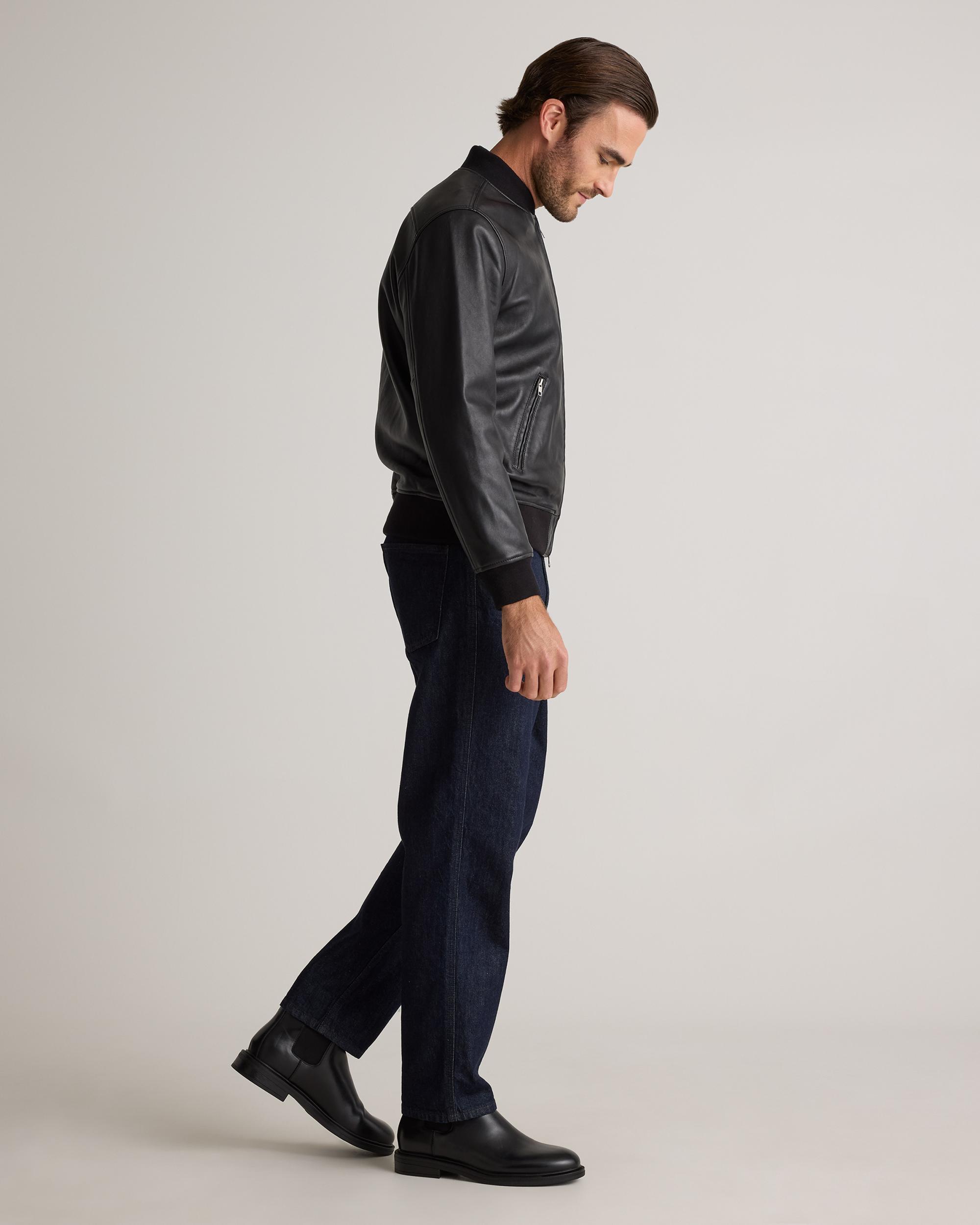 Quince | Men's 100% Washed Leather Bomber Jacket Product Image