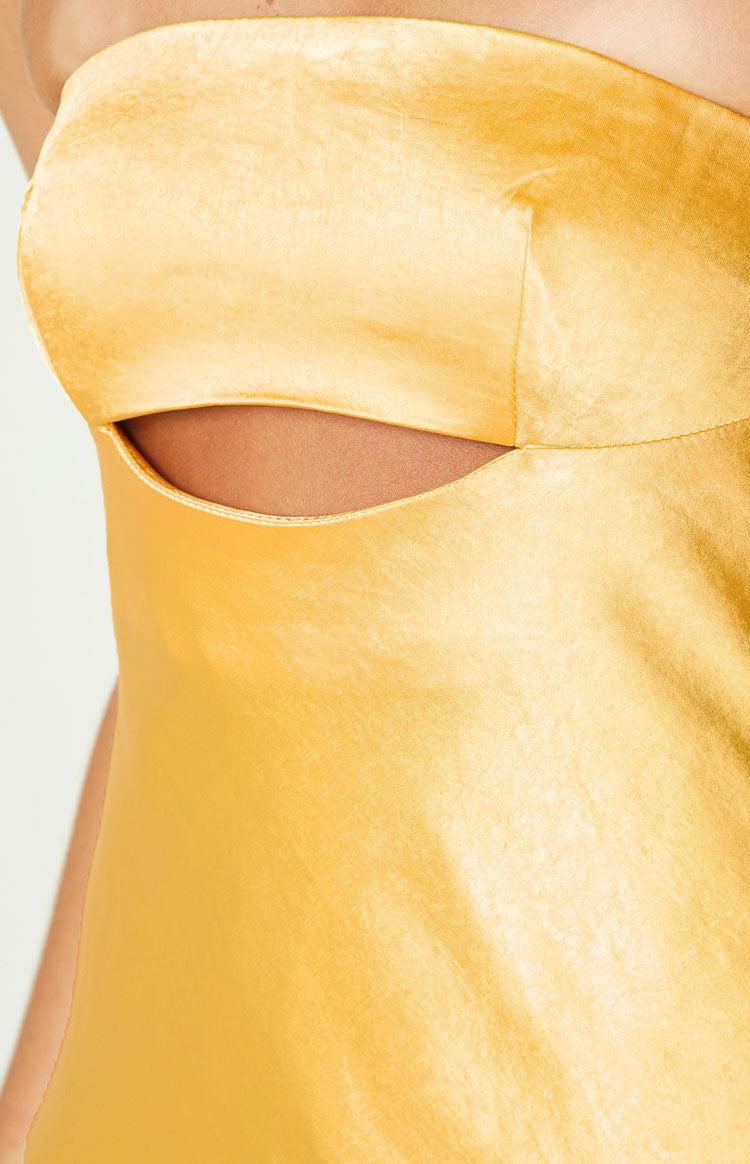 Anais Yellow Mini Dress Product Image