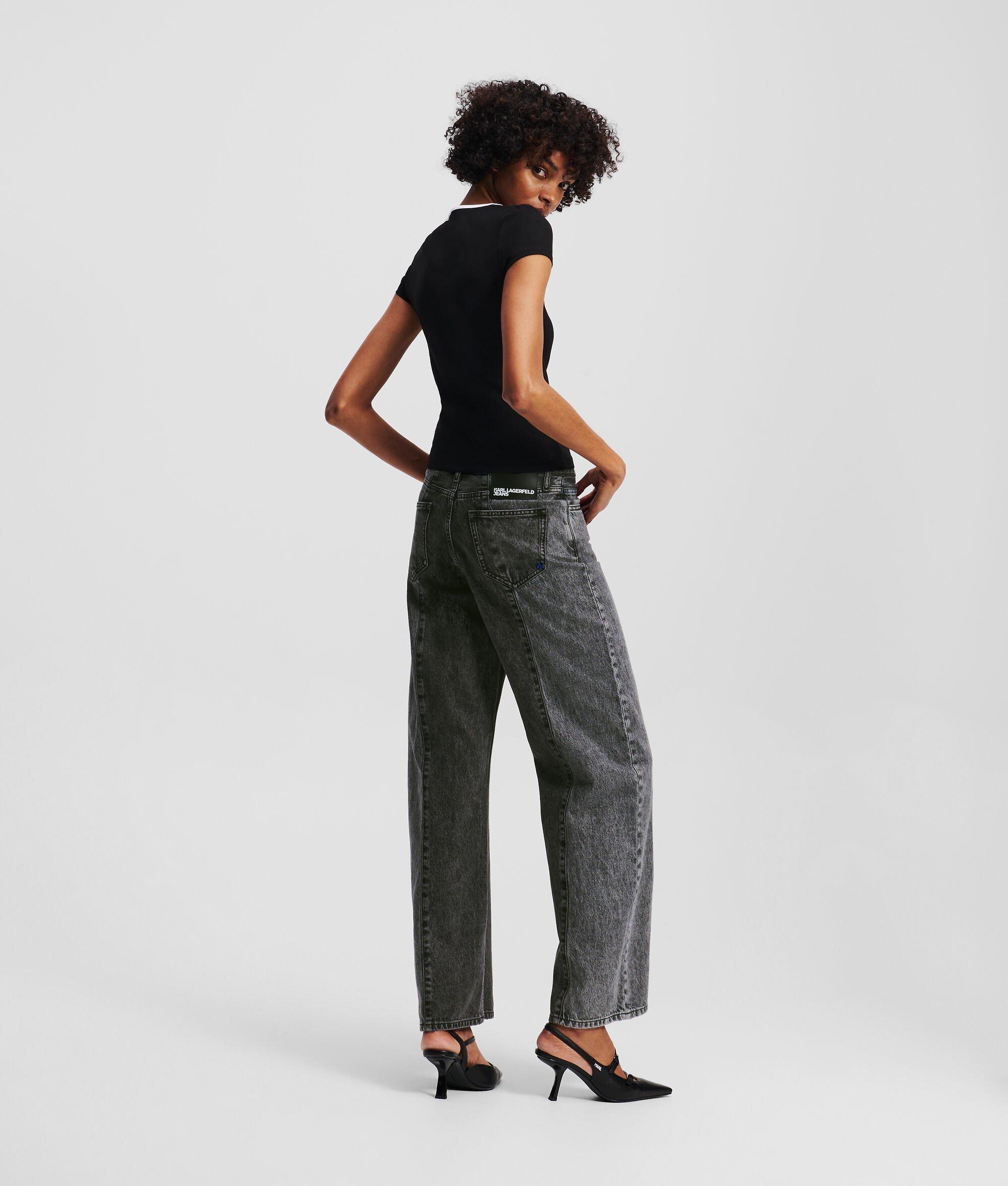 TWO-TONE MID-RISE RELAXED JEANS Product Image