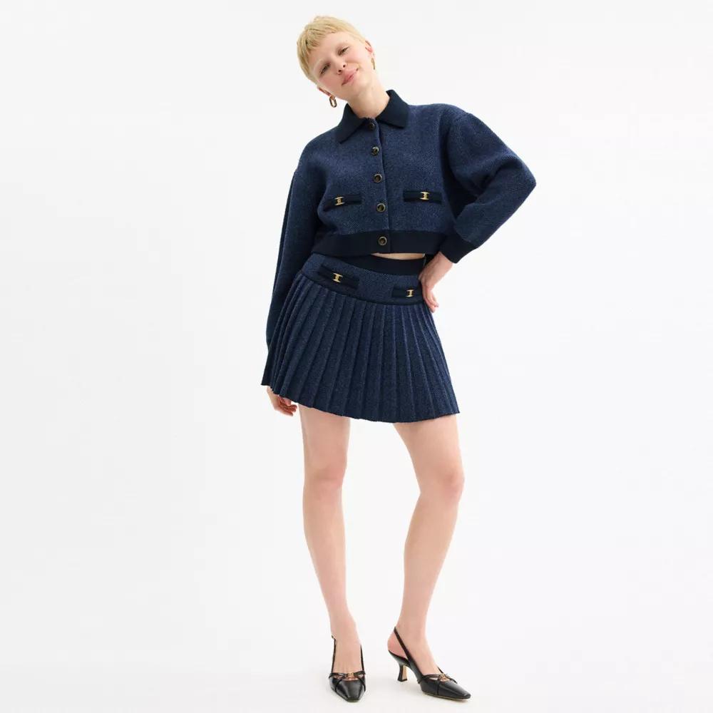 Heritage C Cropped Collared Cardigan Product Image