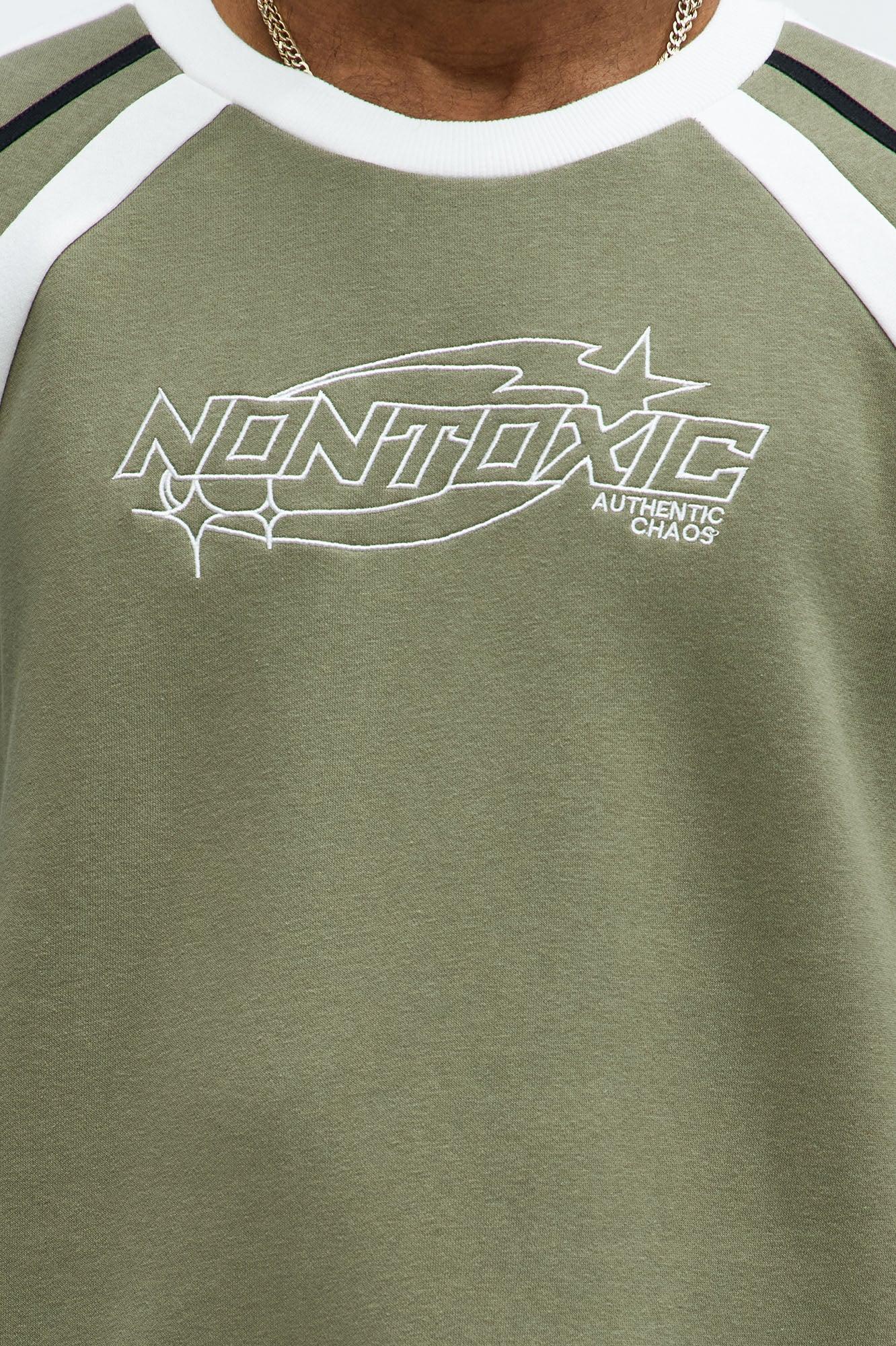 Tyson Nontoxic Crewneck Sweatshirt - Olive/combo Product Image