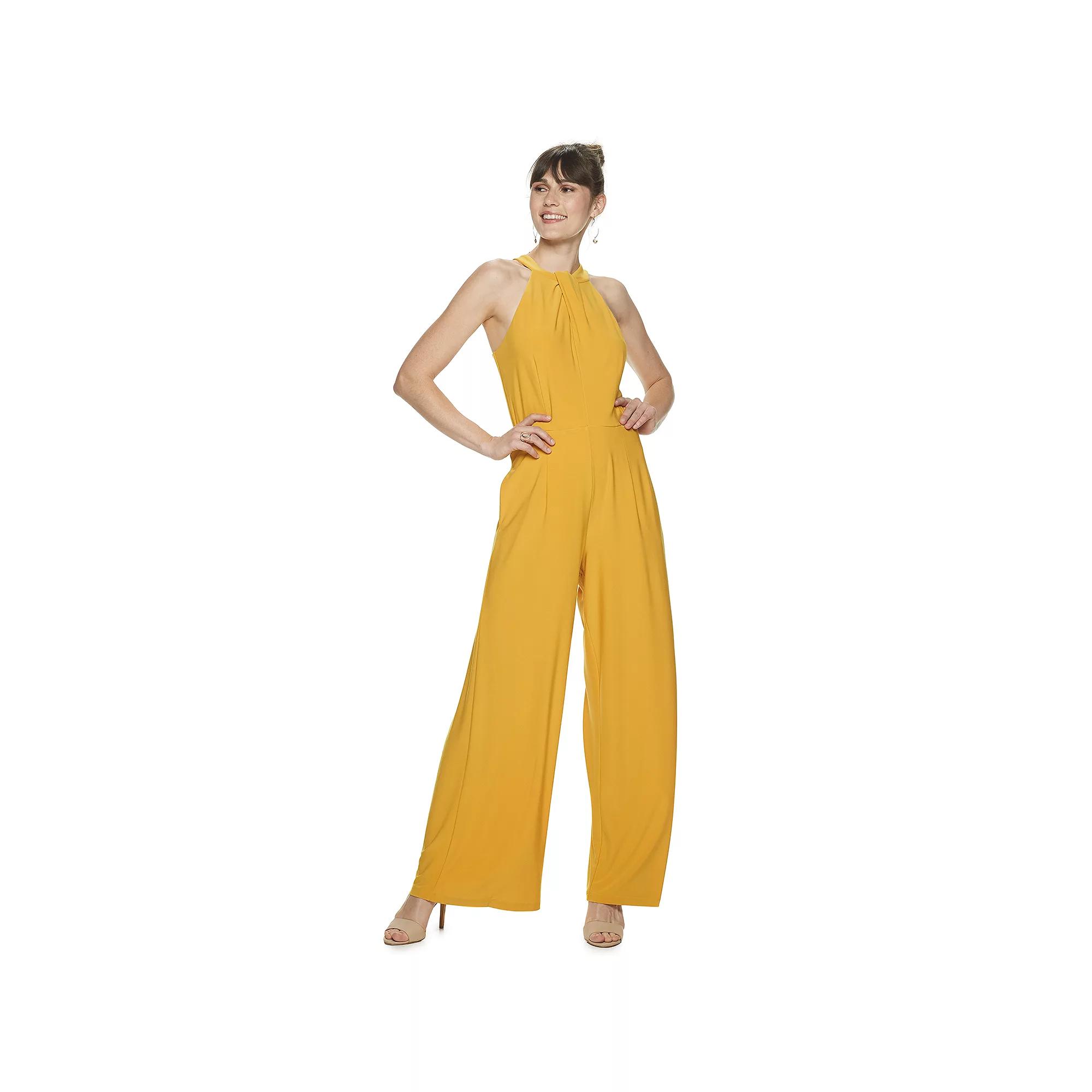 Women's Nina Leonard Wide-Leg Halter Jumpsuit,  Product Image