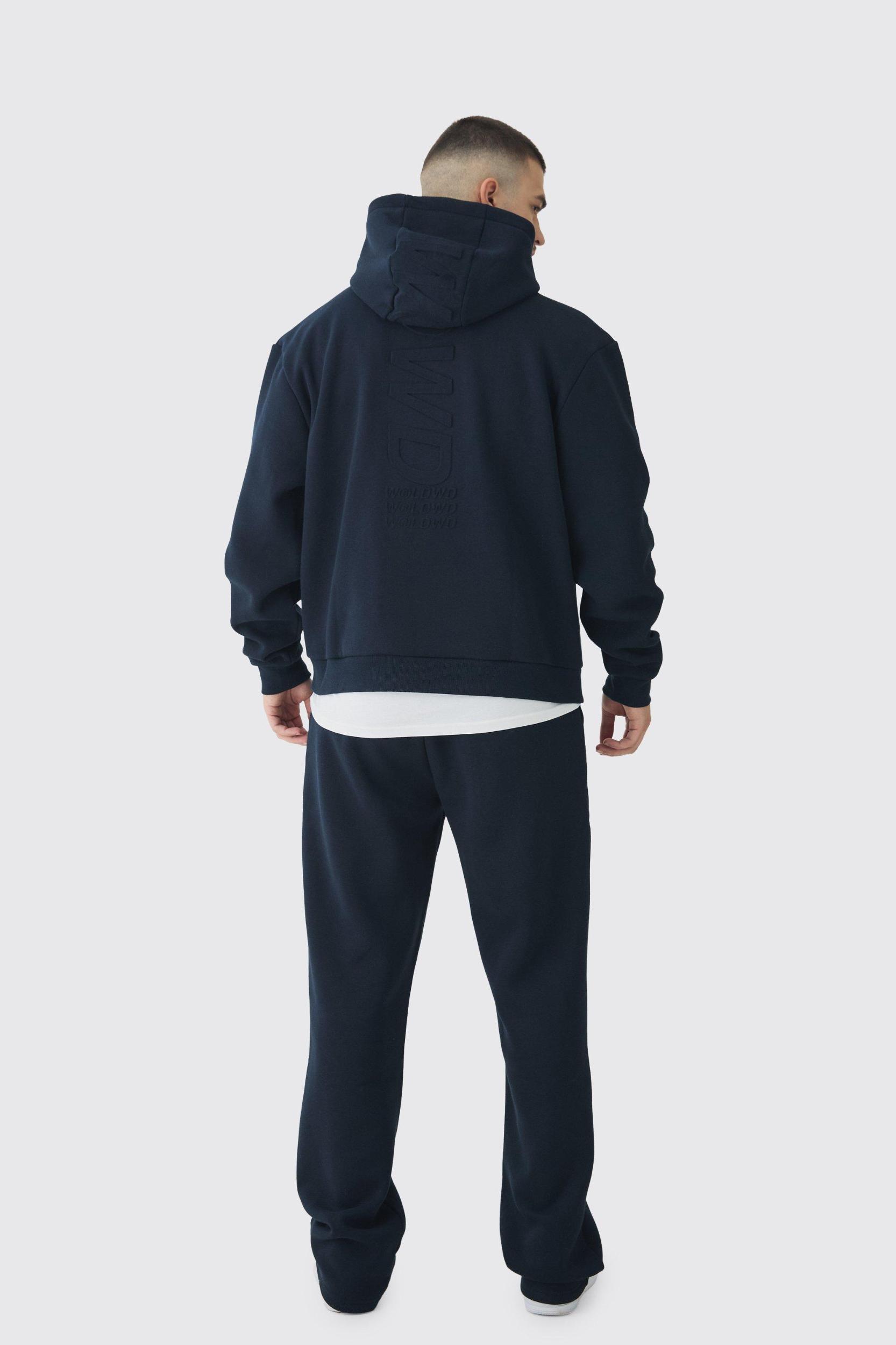 Tall Relaxed Worldwide Embossed Sweatpants | boohooMAN USA Product Image