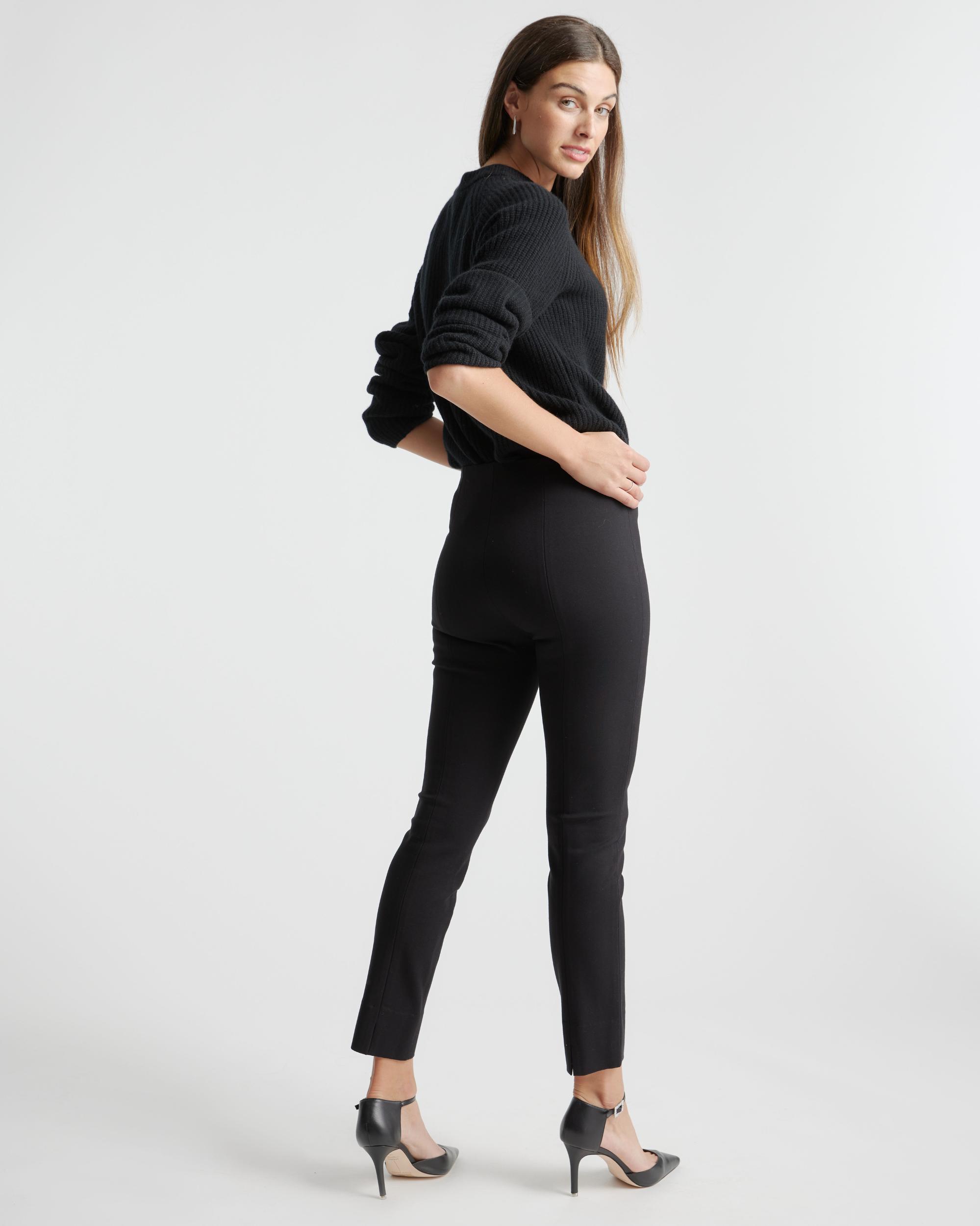 Quince | Women's Ultra-Stretch Ponte Pintuck Ankle Pants Rayon Product Image