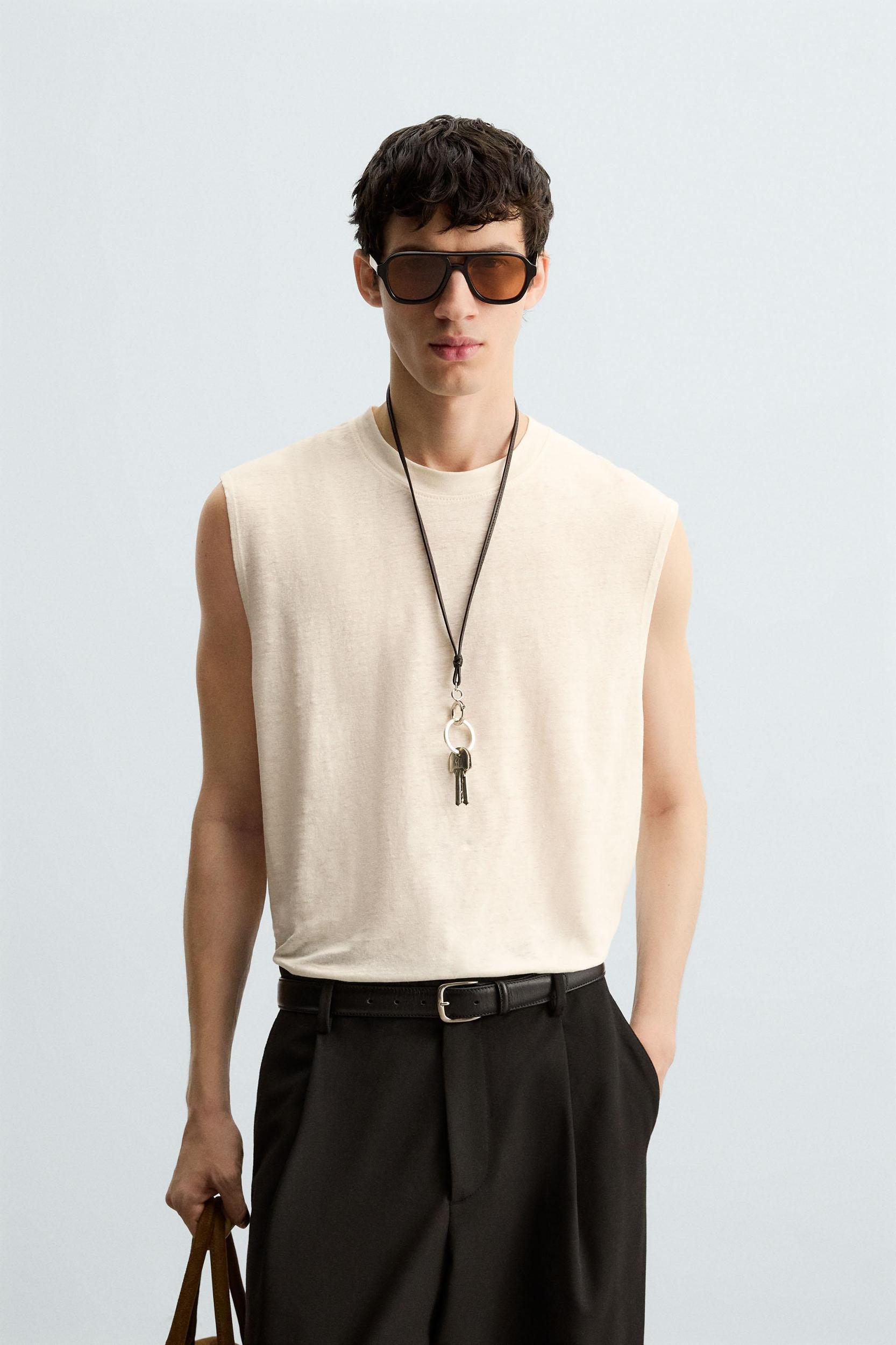 100% LINEN TANK TOP Product Image