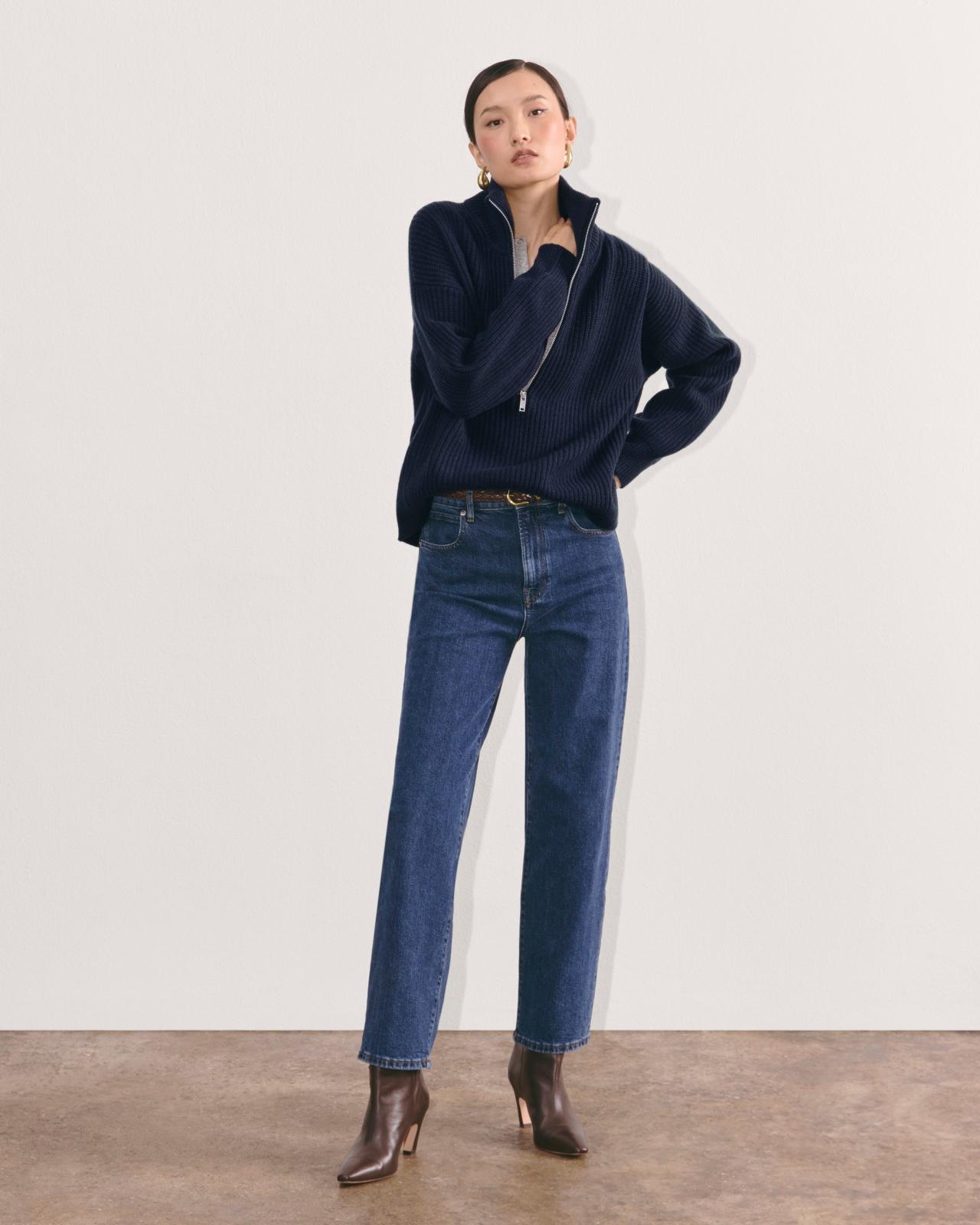 The Half-Zip Sweater in Luxe Merino Product Image