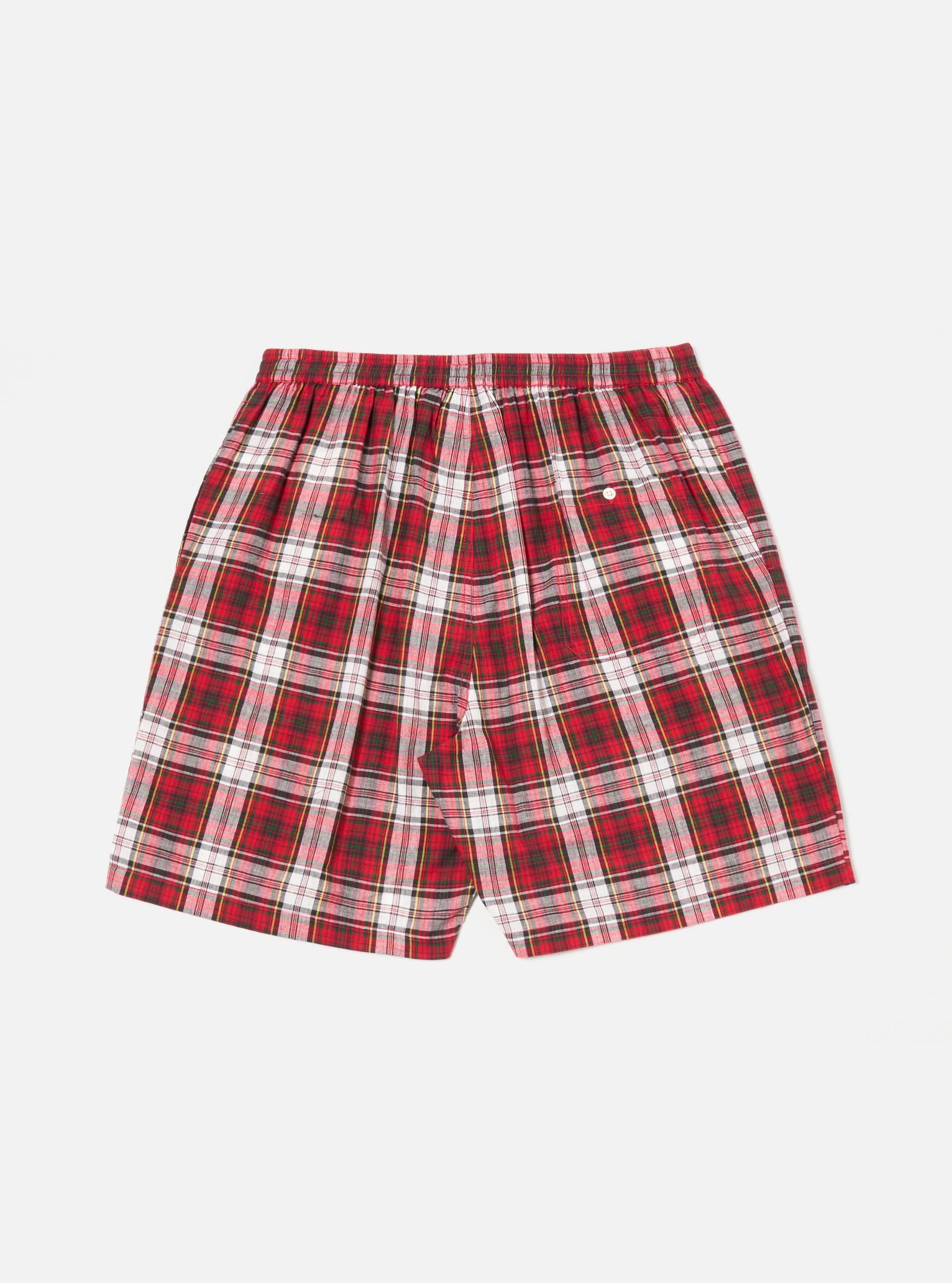 Short Pyjama Set in Red Madras Check Product Image