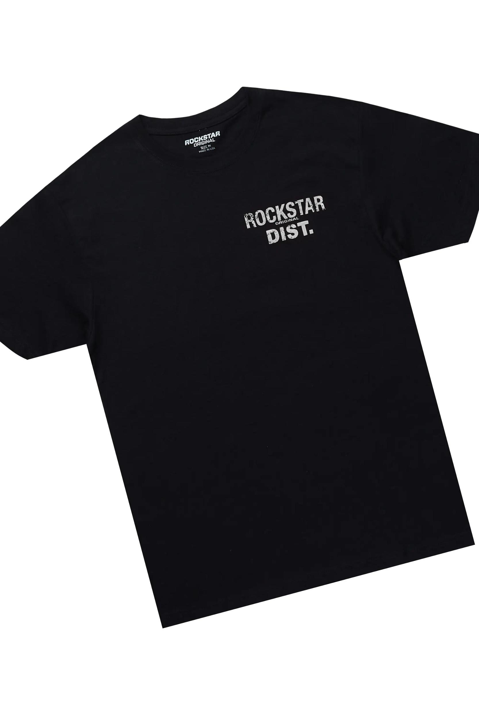 Carlin Black T-Shirt/Denim Short Set Male Product Image