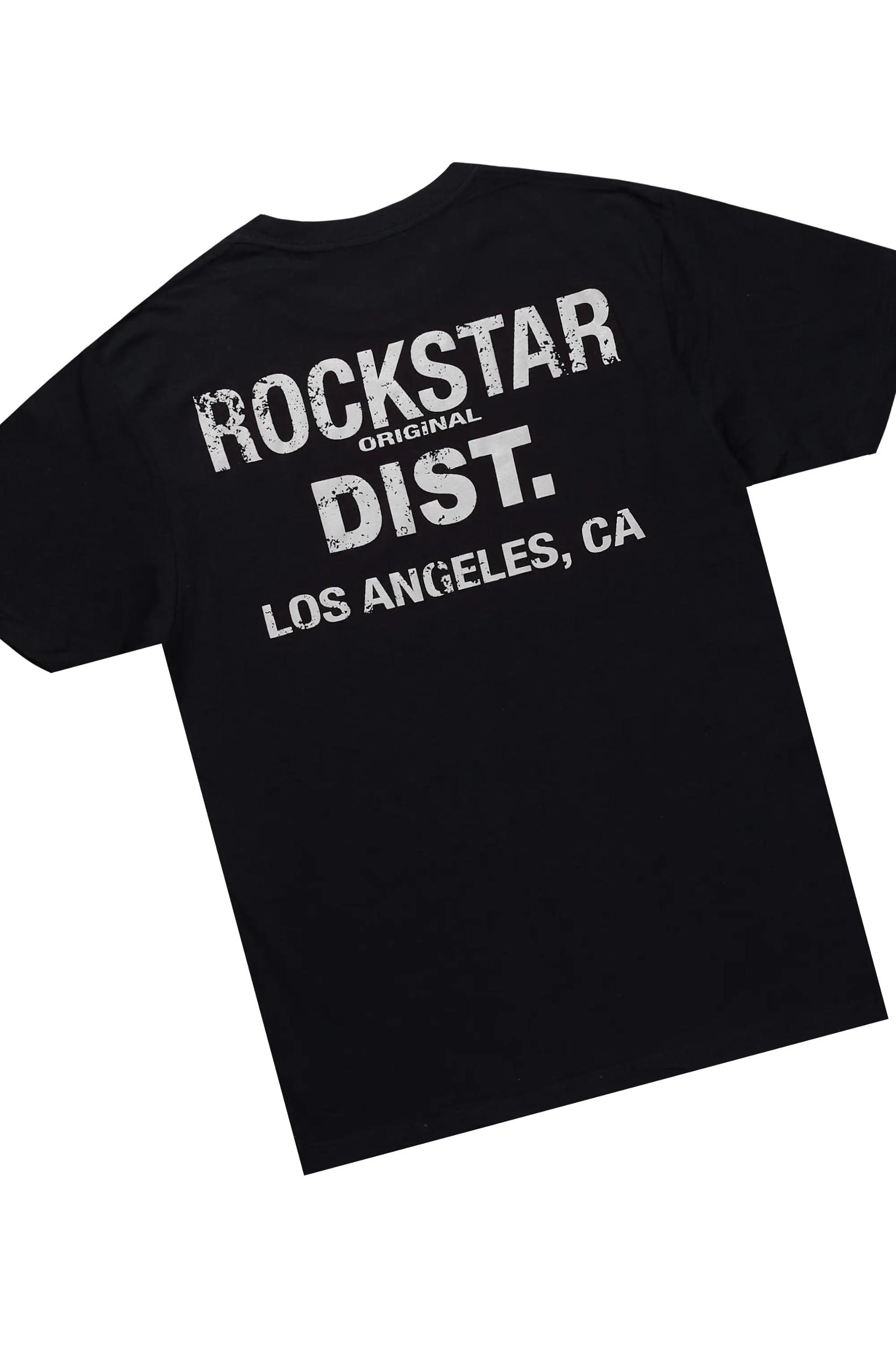 Carlin Black T-Shirt/Denim Short Set Male Product Image