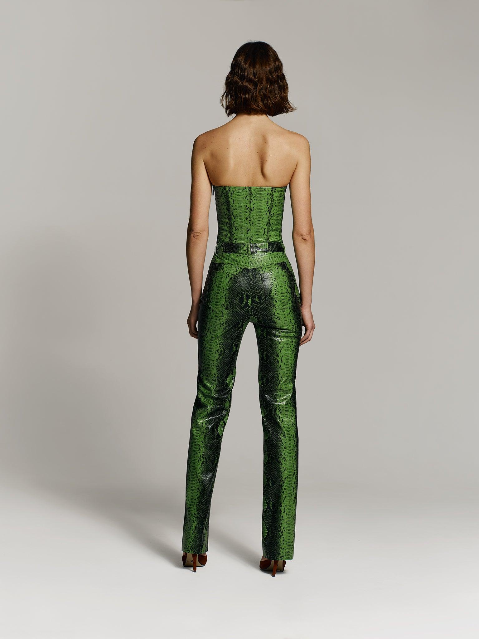 Killa pants in Green Python Product Image
