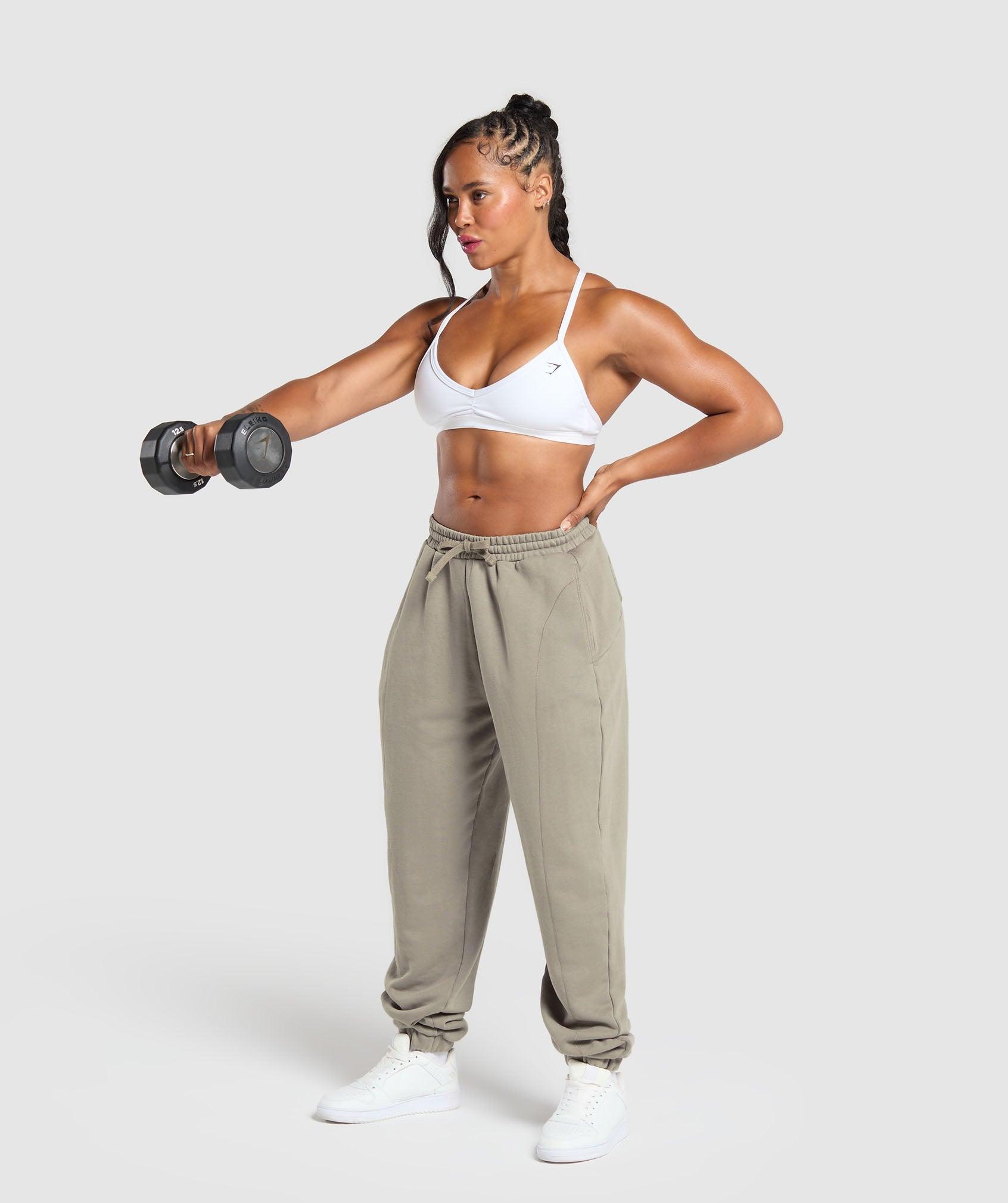 Gymshark Power Washed Joggers - Linen Brown Female Product Image