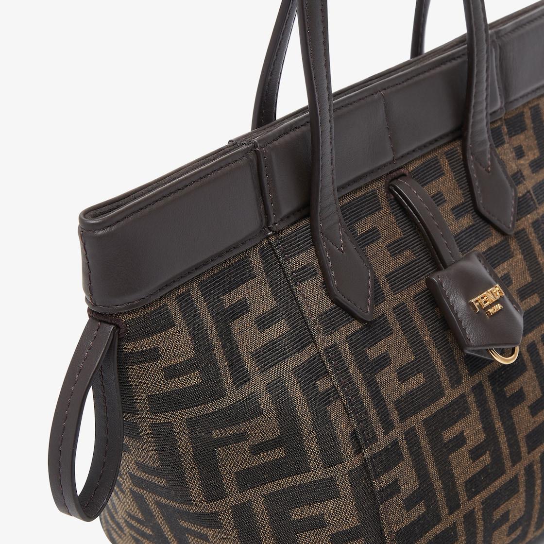 Fendi Origami MiniBrown FF jacquard fabric mini bag that can be transformed Product Image