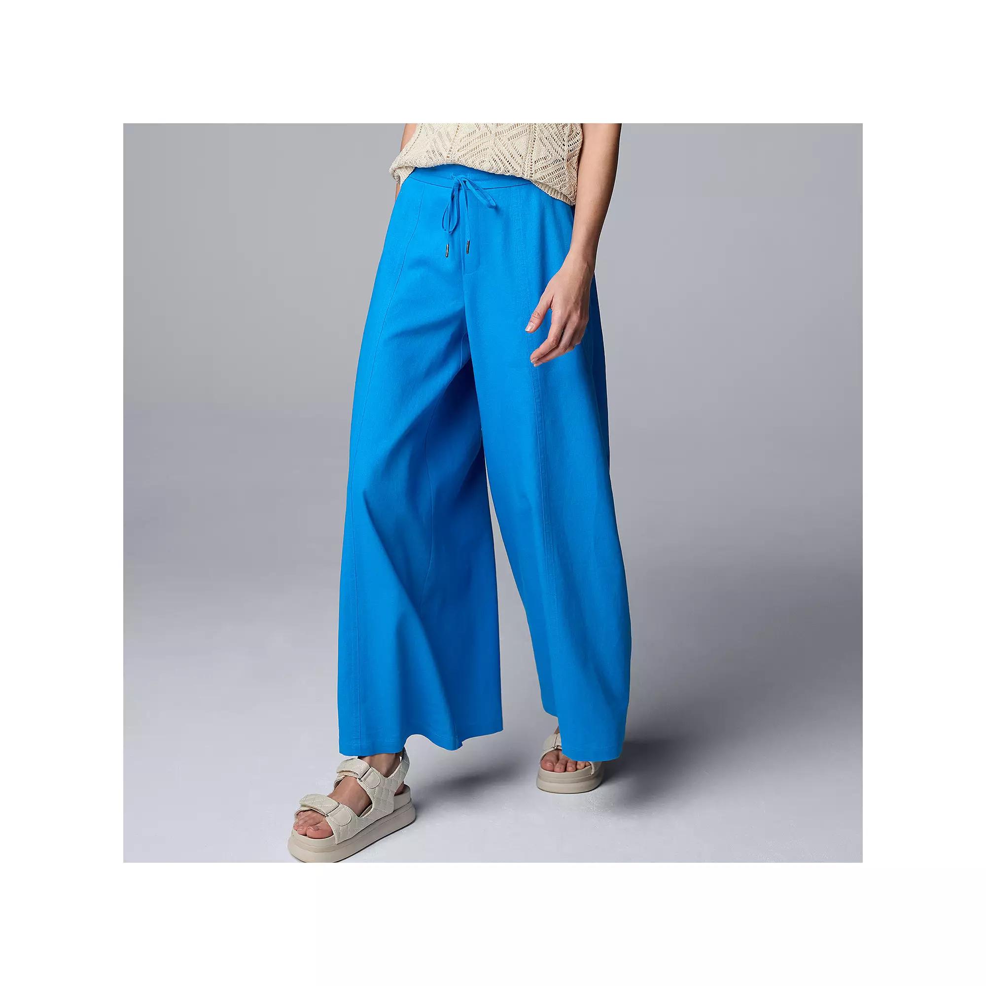 Women's Simply Vera Vera Wang Linen Blend Wide Leg Pants,  Product Image