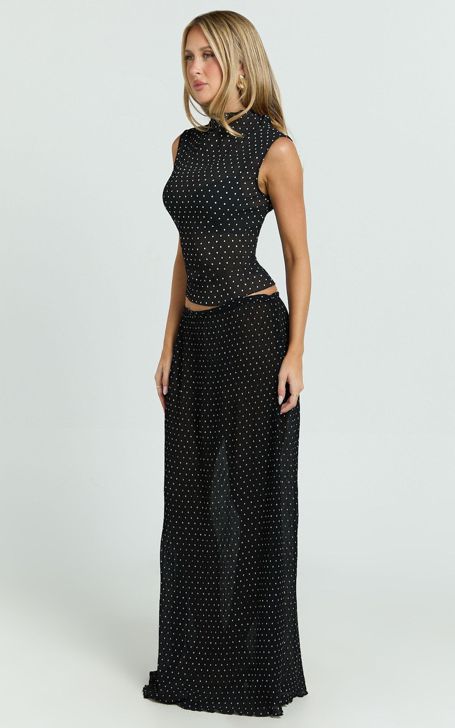 Lioness - Ford Maxi Skirt in Onyx Polka Product Image