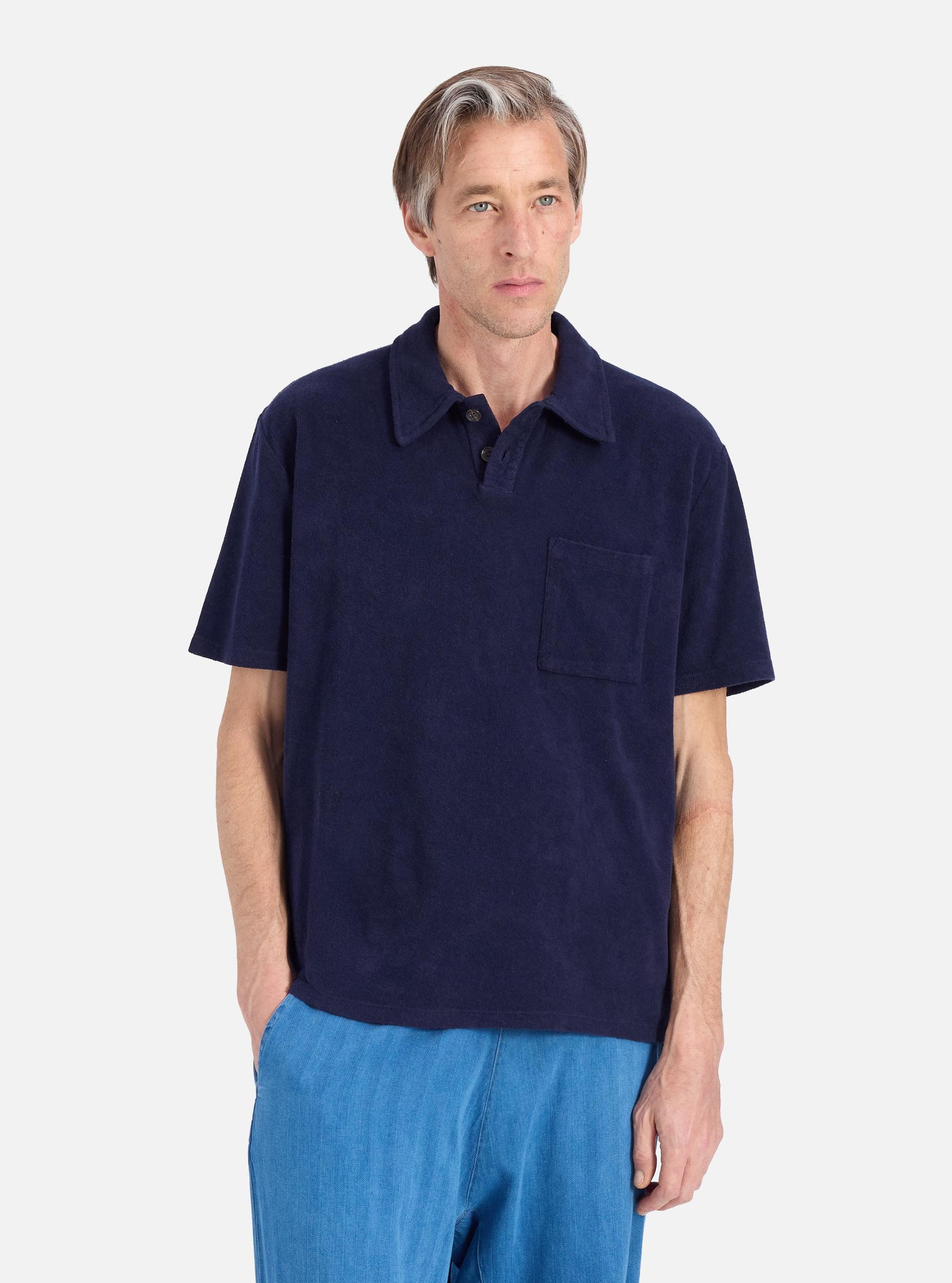 Bright Navy Light Weight Terry Newlyn Polo Product Image