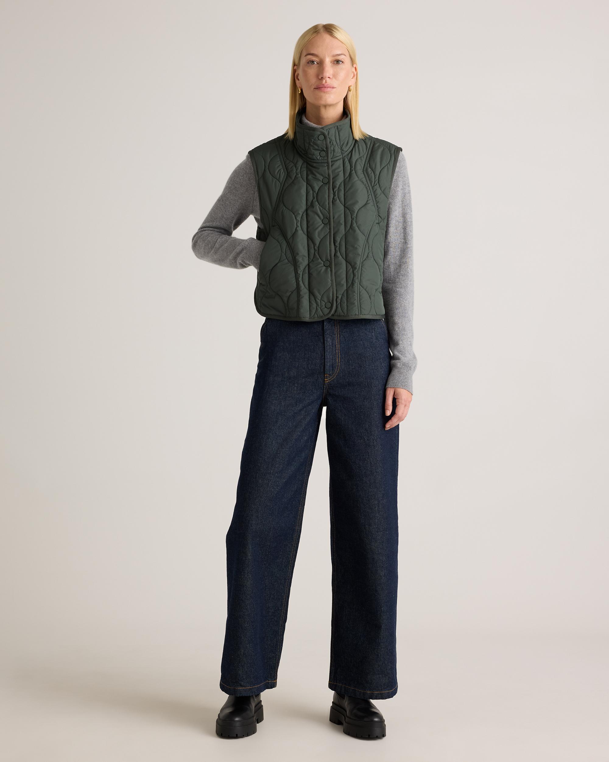 Quince | Women's Featherless Quilted Puffer Vest Size XS, Recycled Polyester Product Image