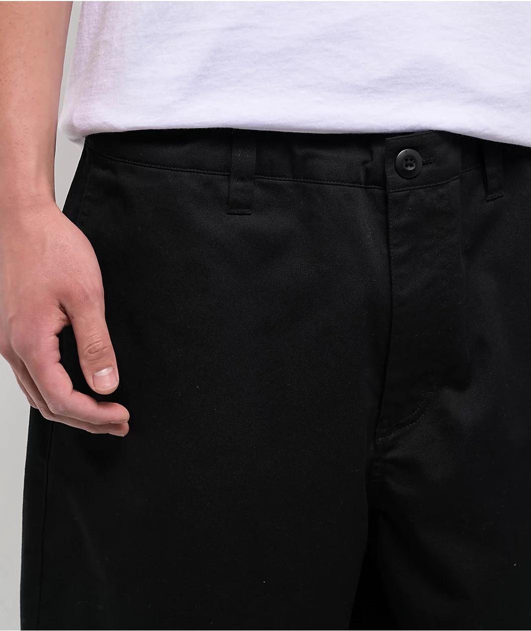 Empyre Cool Black Ultra Wide Skate Chino Pants Product Image