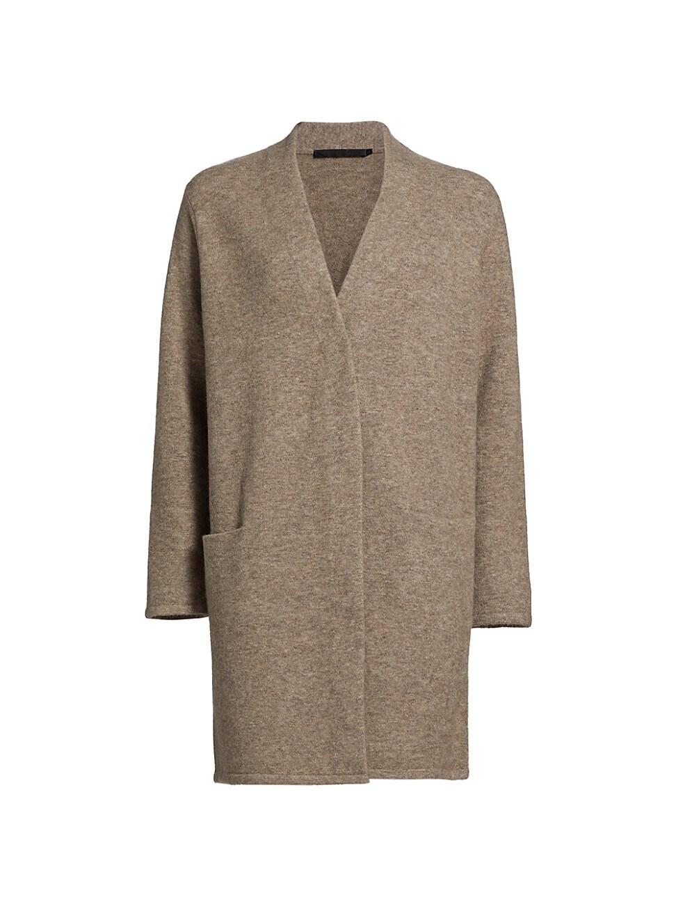 Womens Merino Wool-Blend Sweater Coat Product Image
