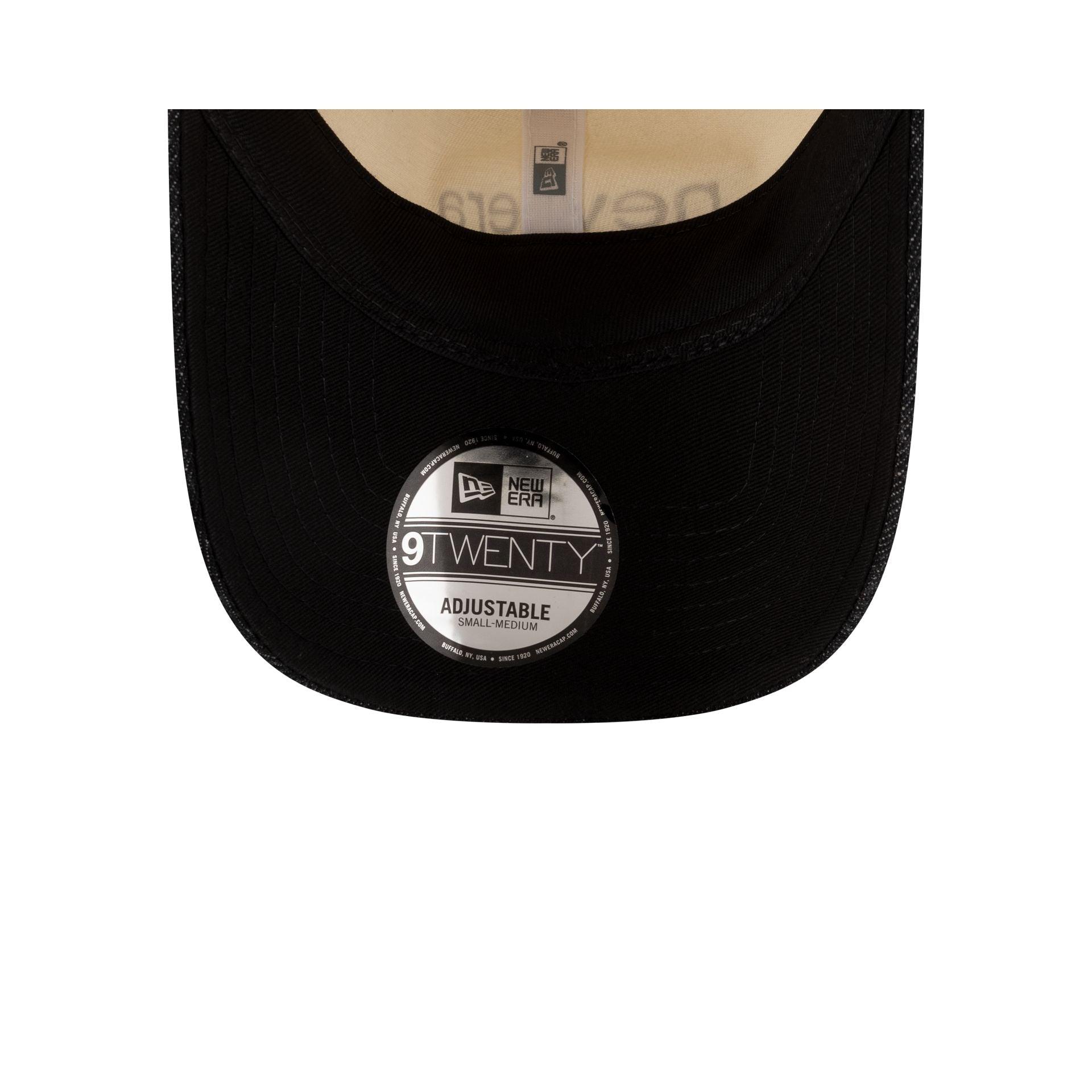 New Era Cap Two-Tone Black Denim 9TWENTY Adjustable Hat Male Product Image
