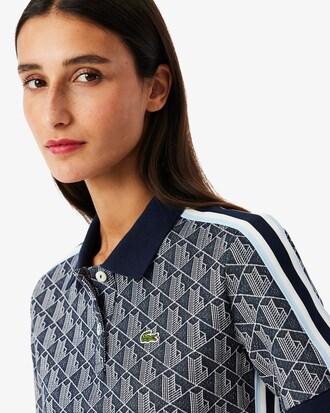 Slim Fit Monogram Jacquard Polo Shirt Product Image