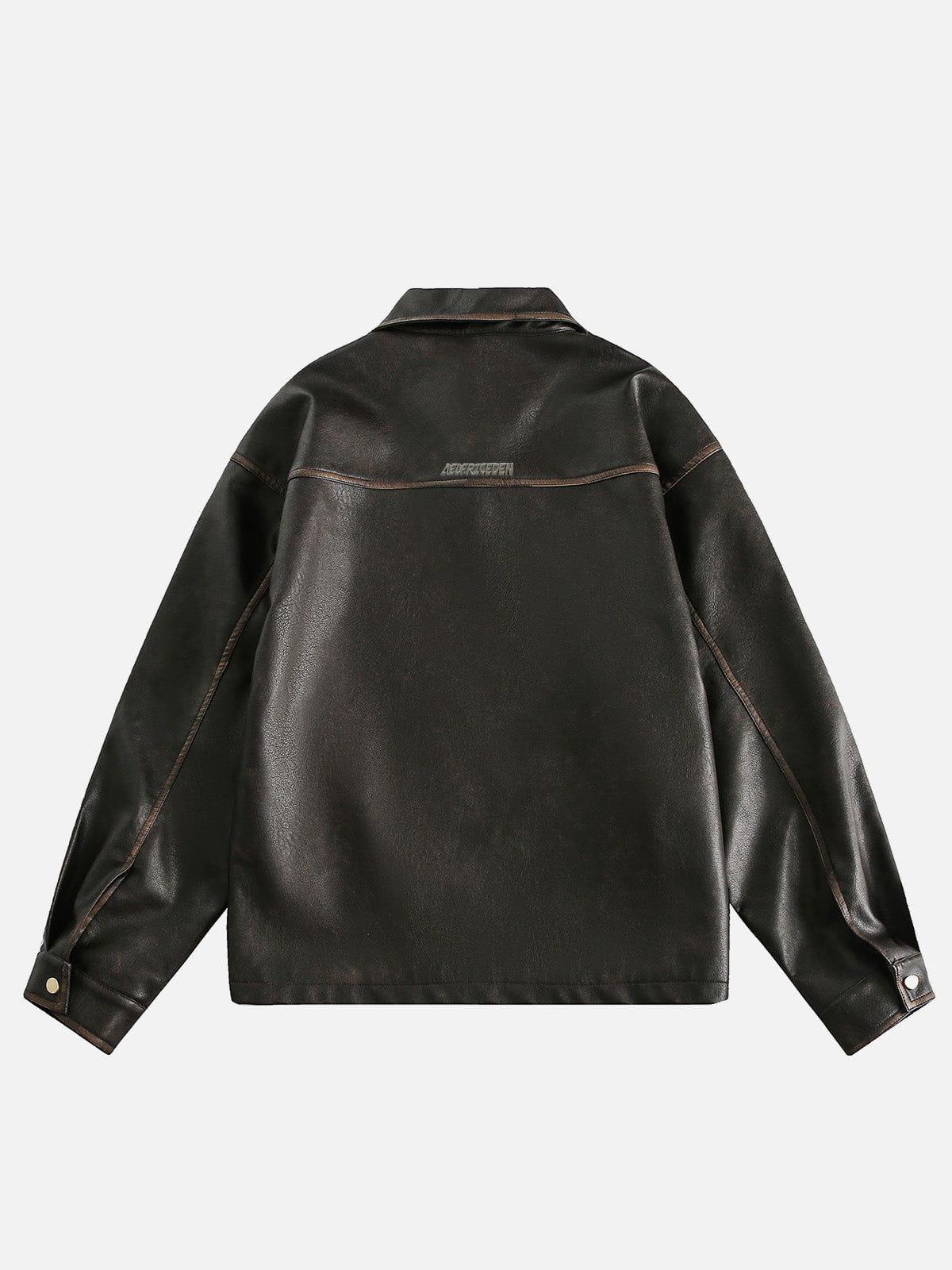 Aelfric Eden Butterfly Faux Leather Jacket Product Image