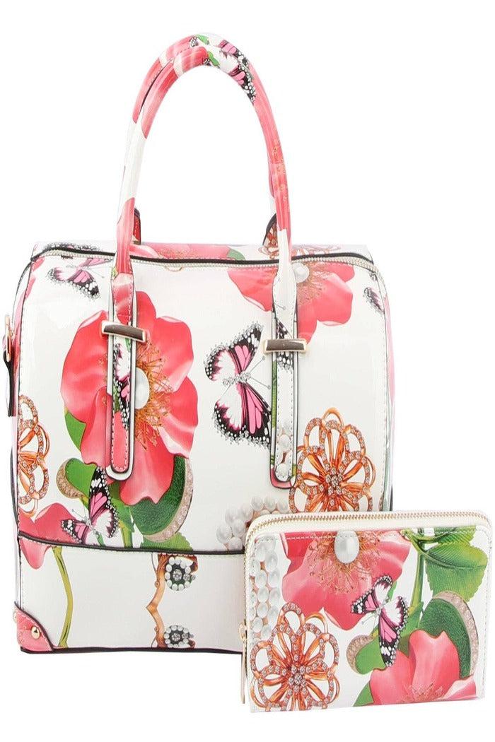 Floral Satchel Handbag for Women Purse Product Image