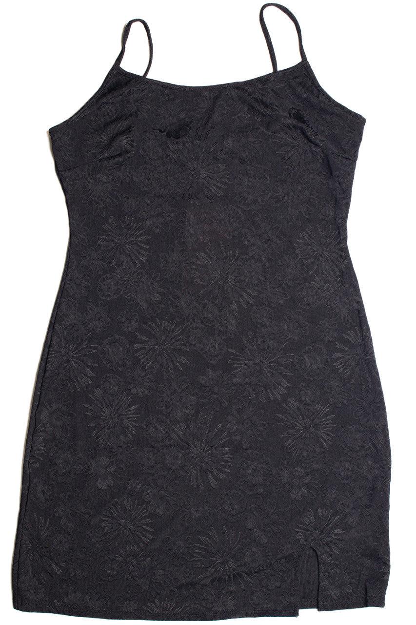 Black Jacquard Mini Dress Product Image