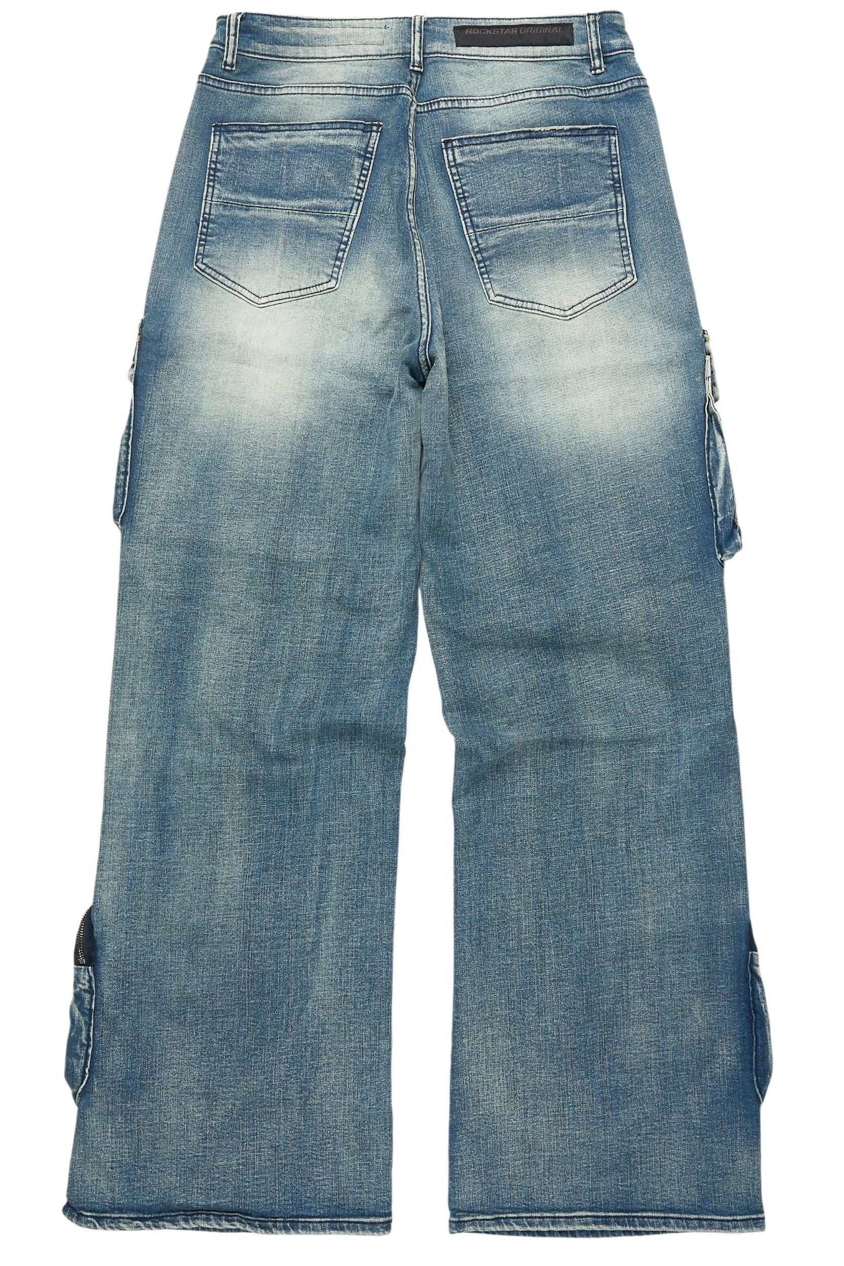Velo Blue Baggy Fit Jean Male Product Image